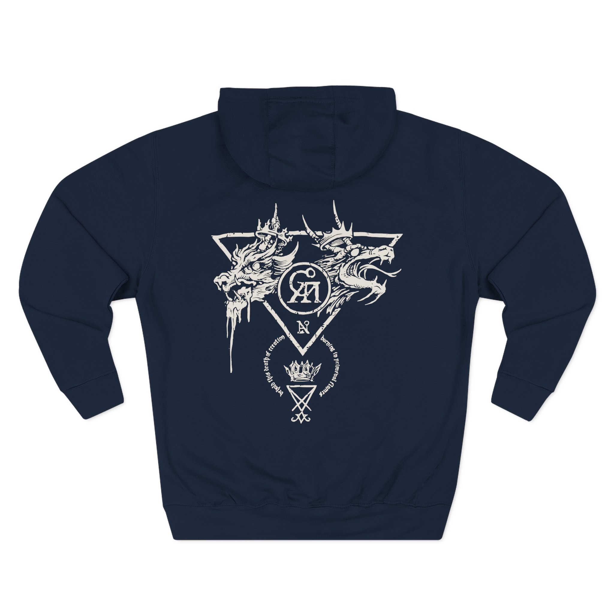 Goatwhore sigil Three-Panel Fleece Hoodie - Image 8