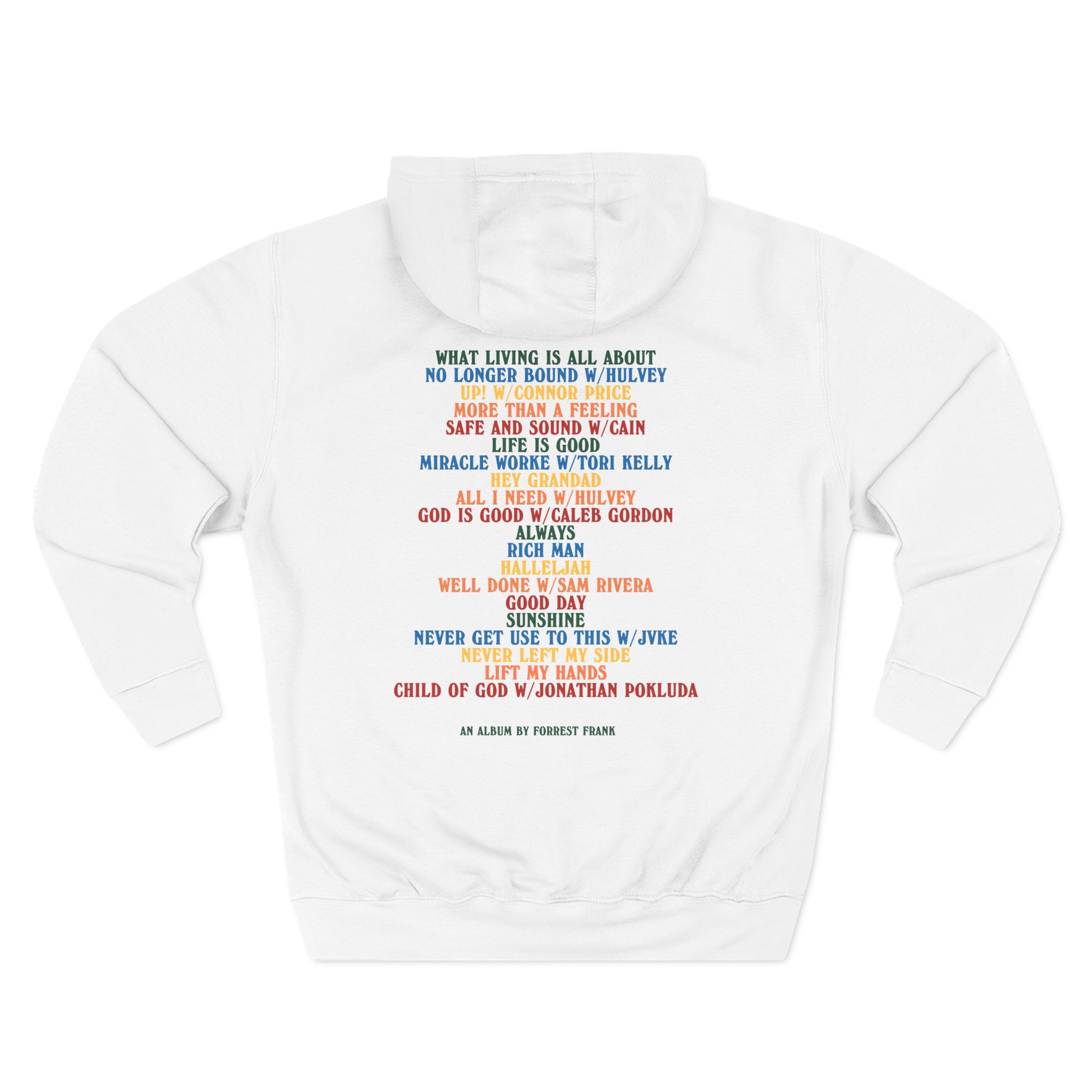 Forrest Frank Child of God Tracklist Three-Panel Fleece Hoodie - Image 2