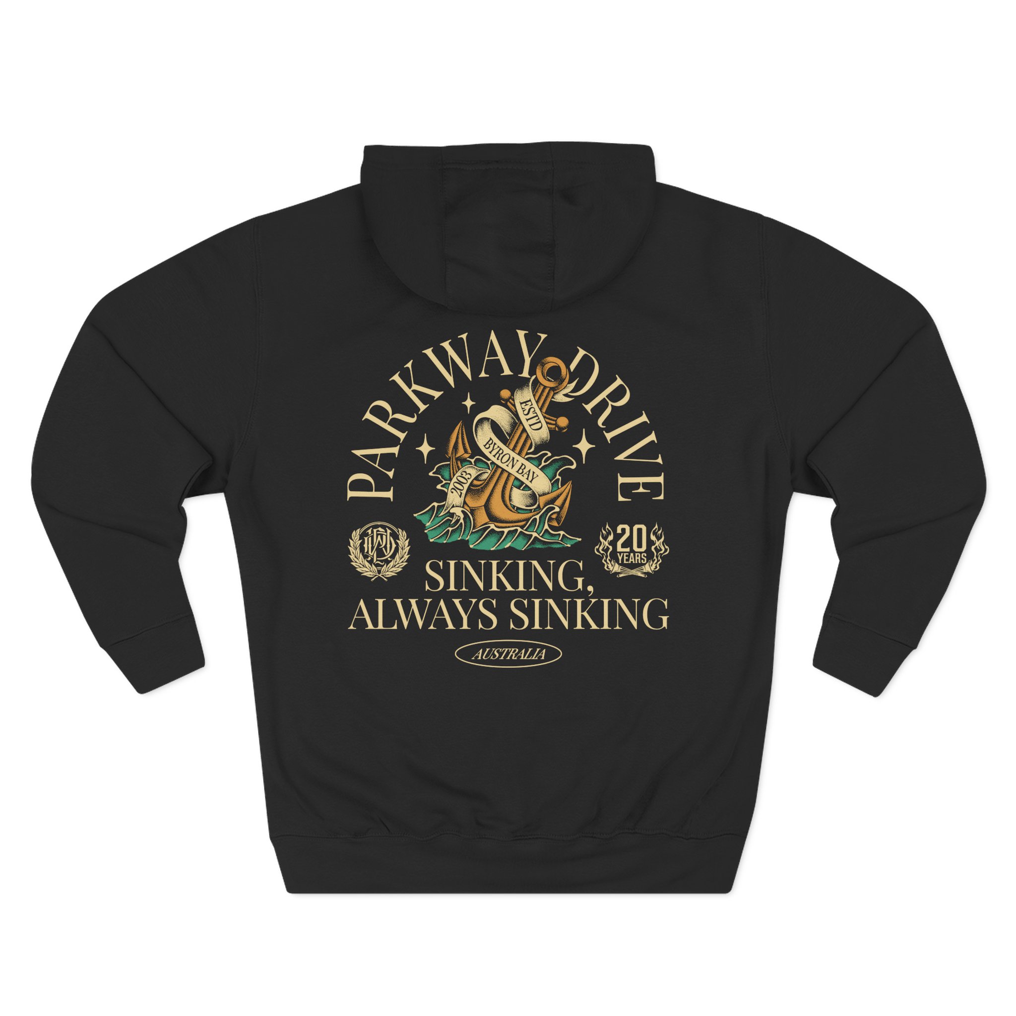 Parkway Drive Boneyards Anchor Three-Panel Fleece Hoodie - Image 2