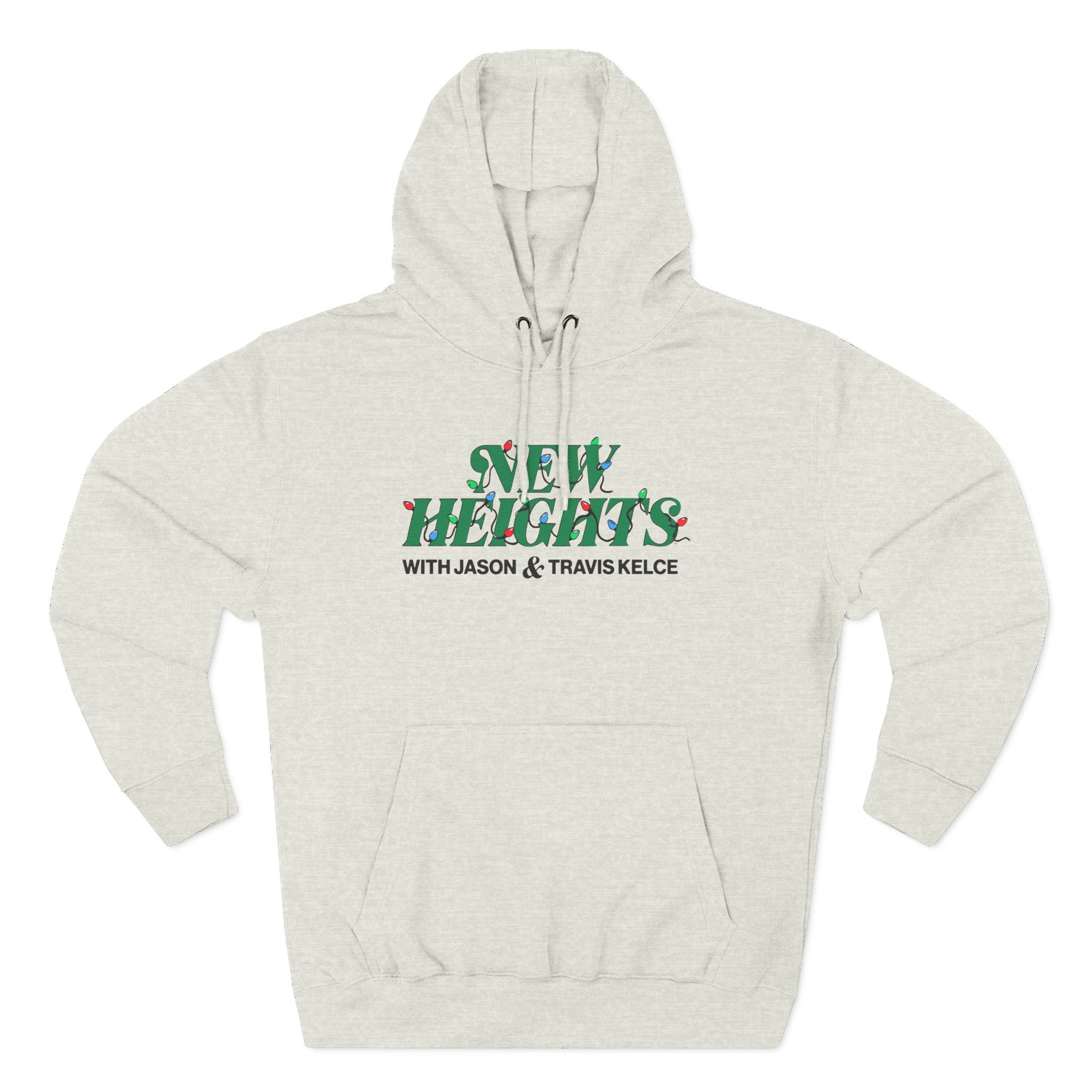 New Heights Podcast Holiday Lights Three-Panel Fleece Hoodie - Image 9