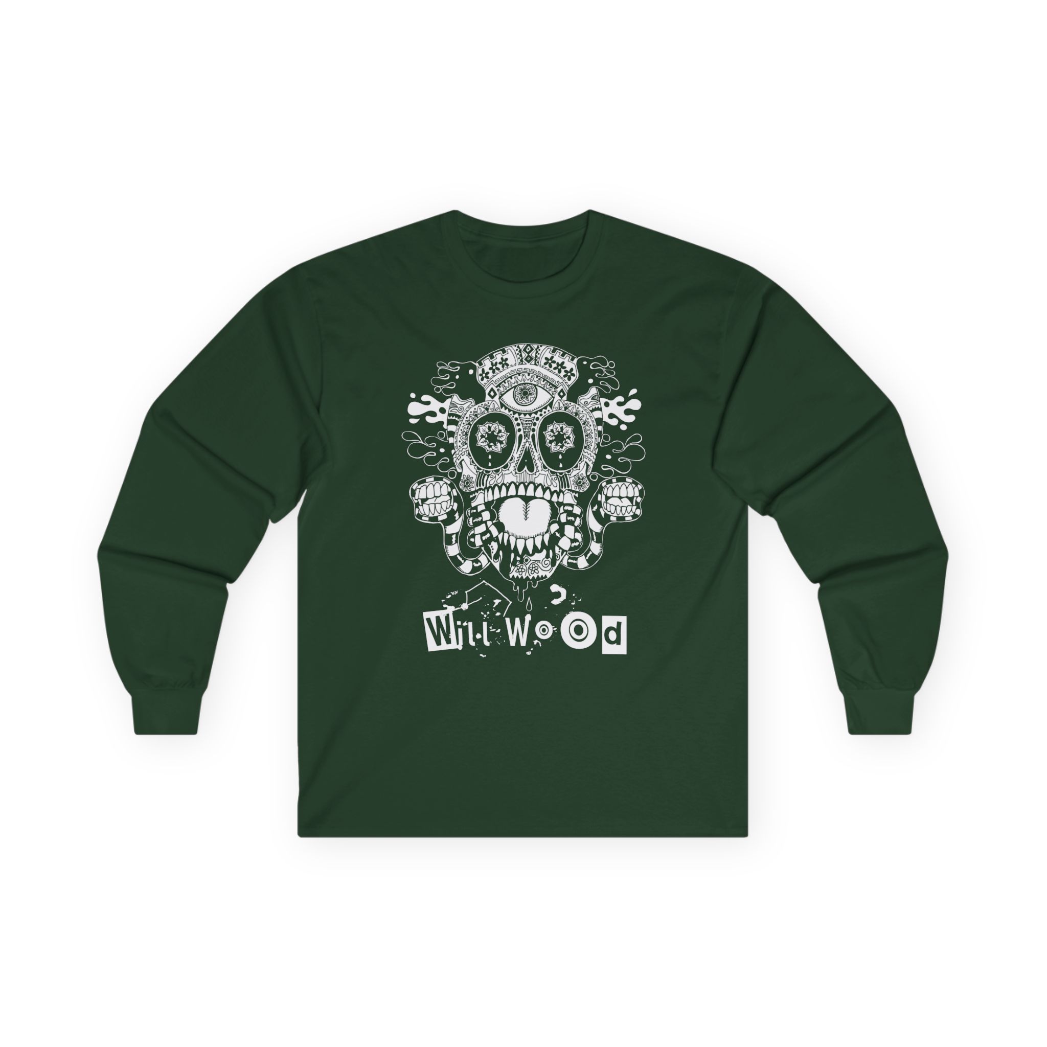 Will Wood Host Skull Unisex Ultra Cotton Long Sleeve Tee - Image 5