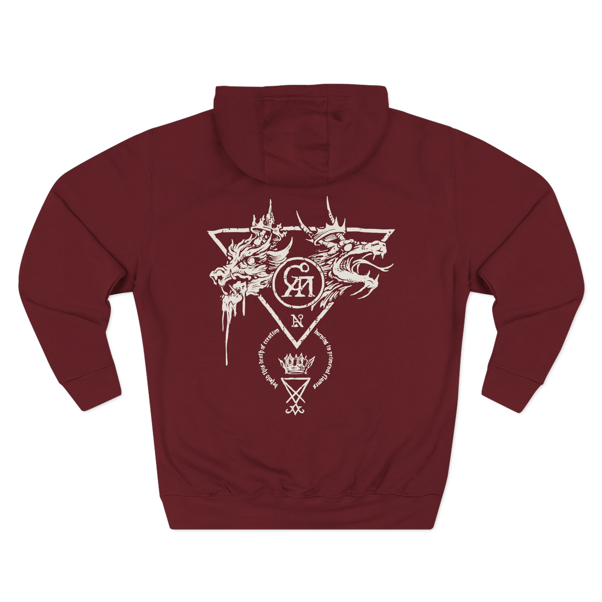 Goatwhore sigil Three-Panel Fleece Hoodie - Image 10