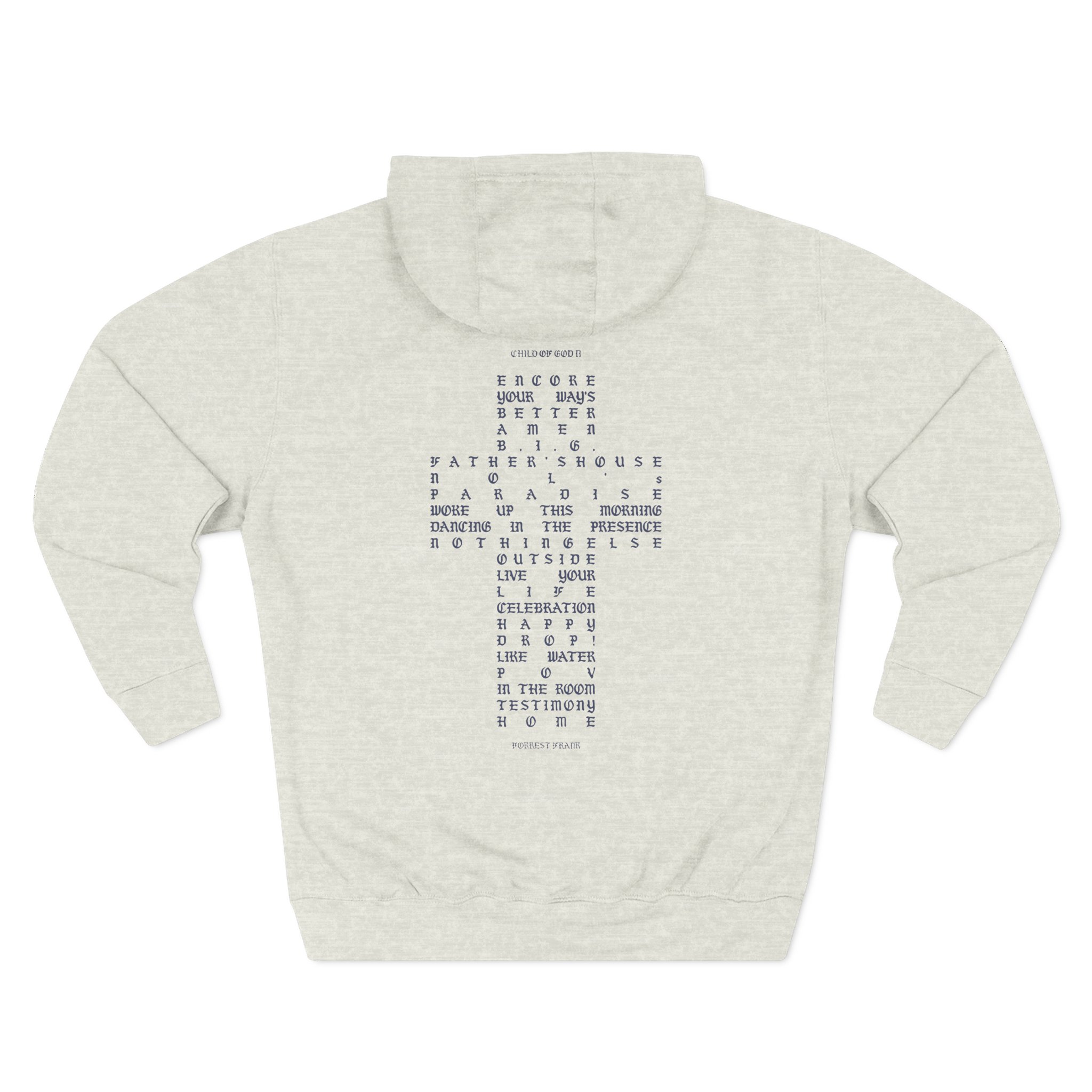Forrest Frank Child of God Ii Tracklist Three-Panel Fleece Hoodie - Image 10