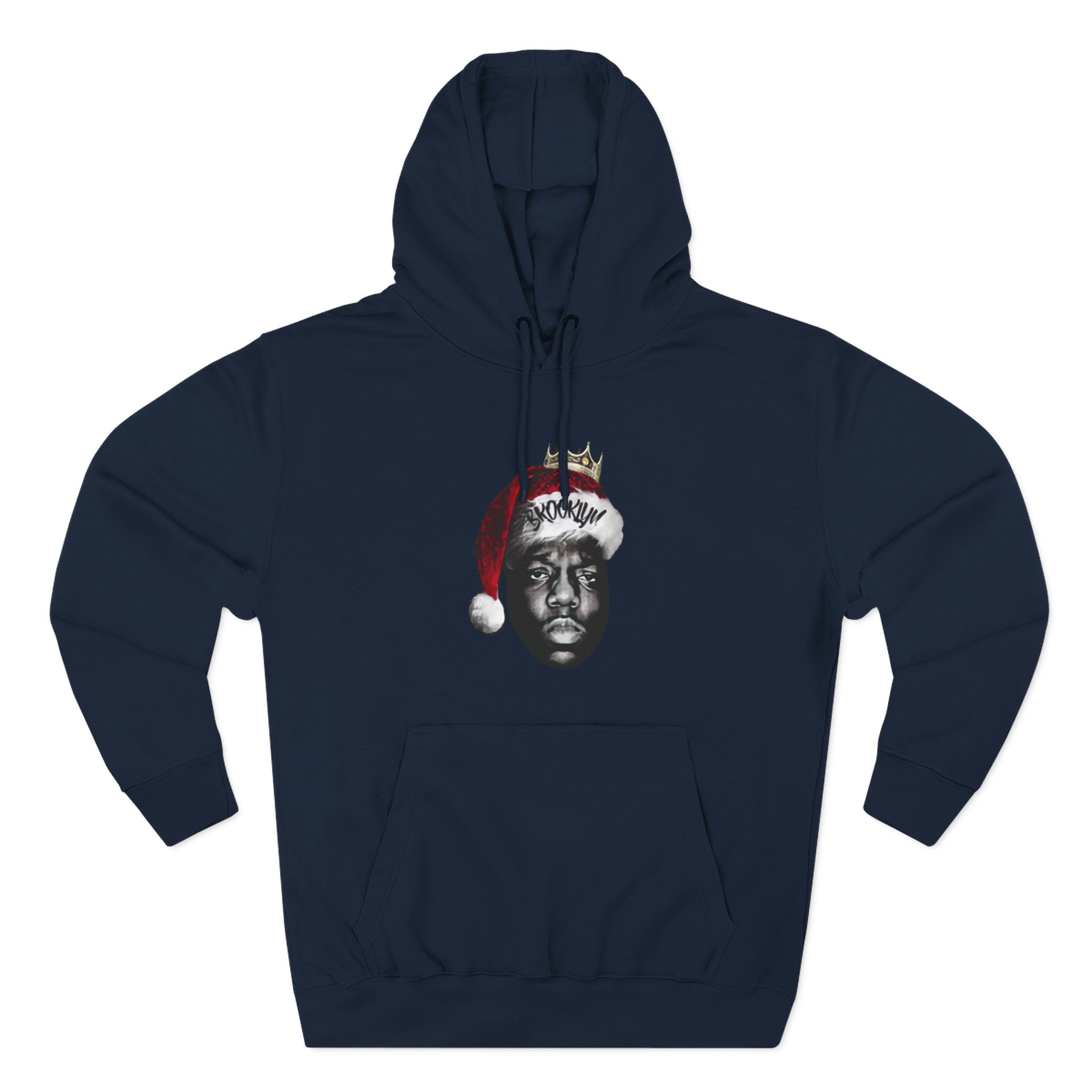 Biggie Smalls Wonder Why Christmas Missed Us Three-Panel Fleece Hoodie - Image 5