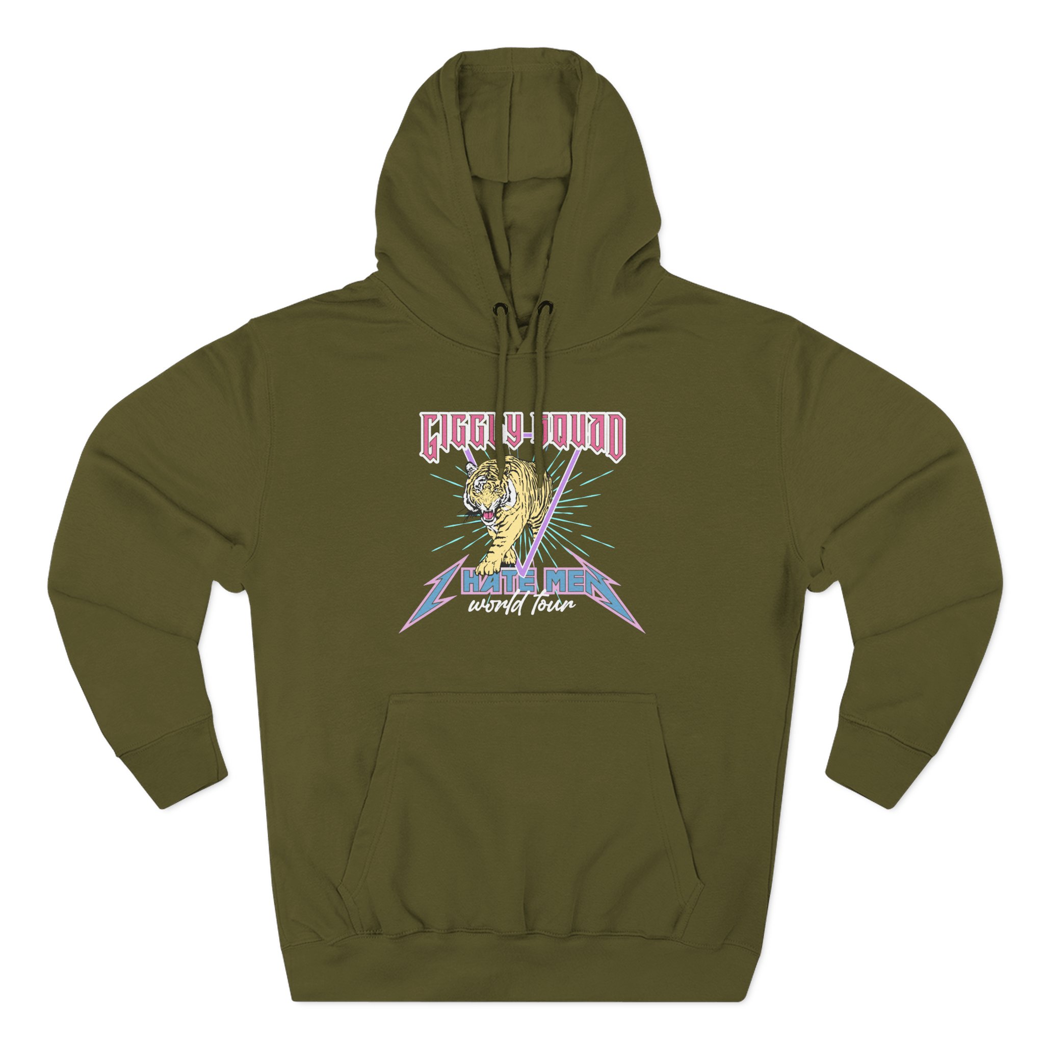 Giggly Squad I H8 Men Band Three-Panel Fleece Hoodie - Image 5