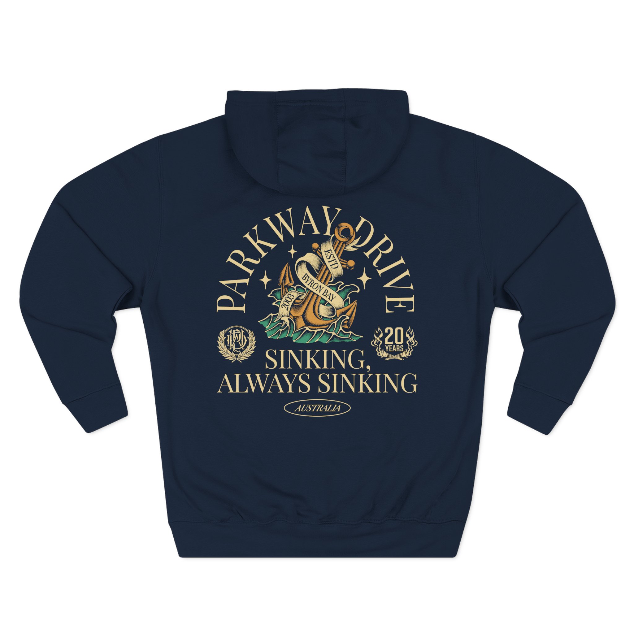 Parkway Drive Boneyards Anchor Three-Panel Fleece Hoodie - Image 8