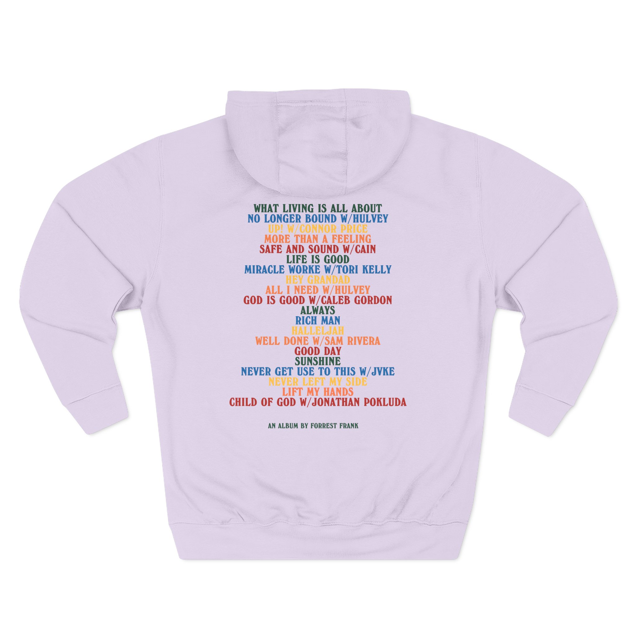 Forrest Frank Child of God Tracklist Three-Panel Fleece Hoodie - Image 18