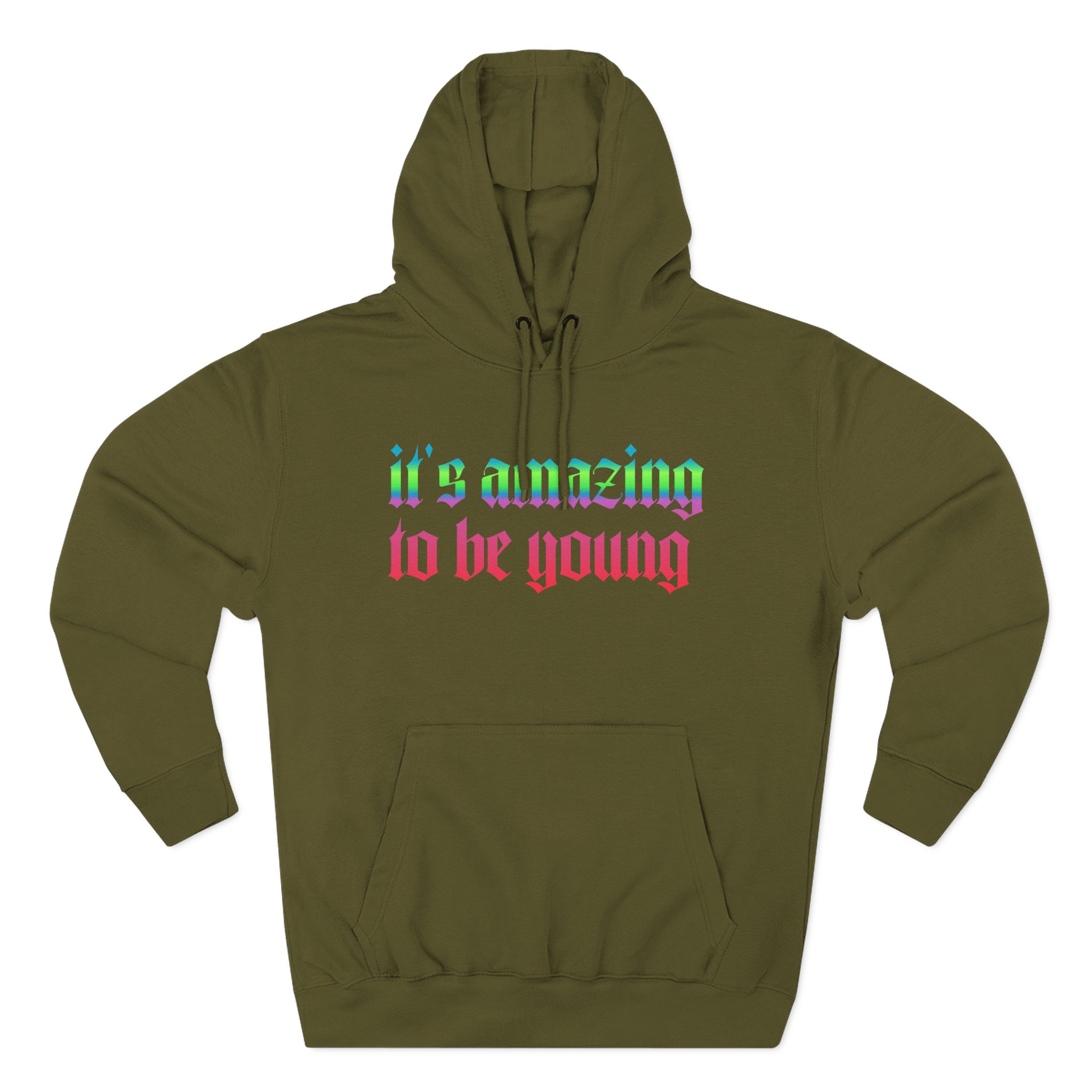 Fontaines It's Amazing To Be Young Three-Panel Fleece Hoodie - Image 5
