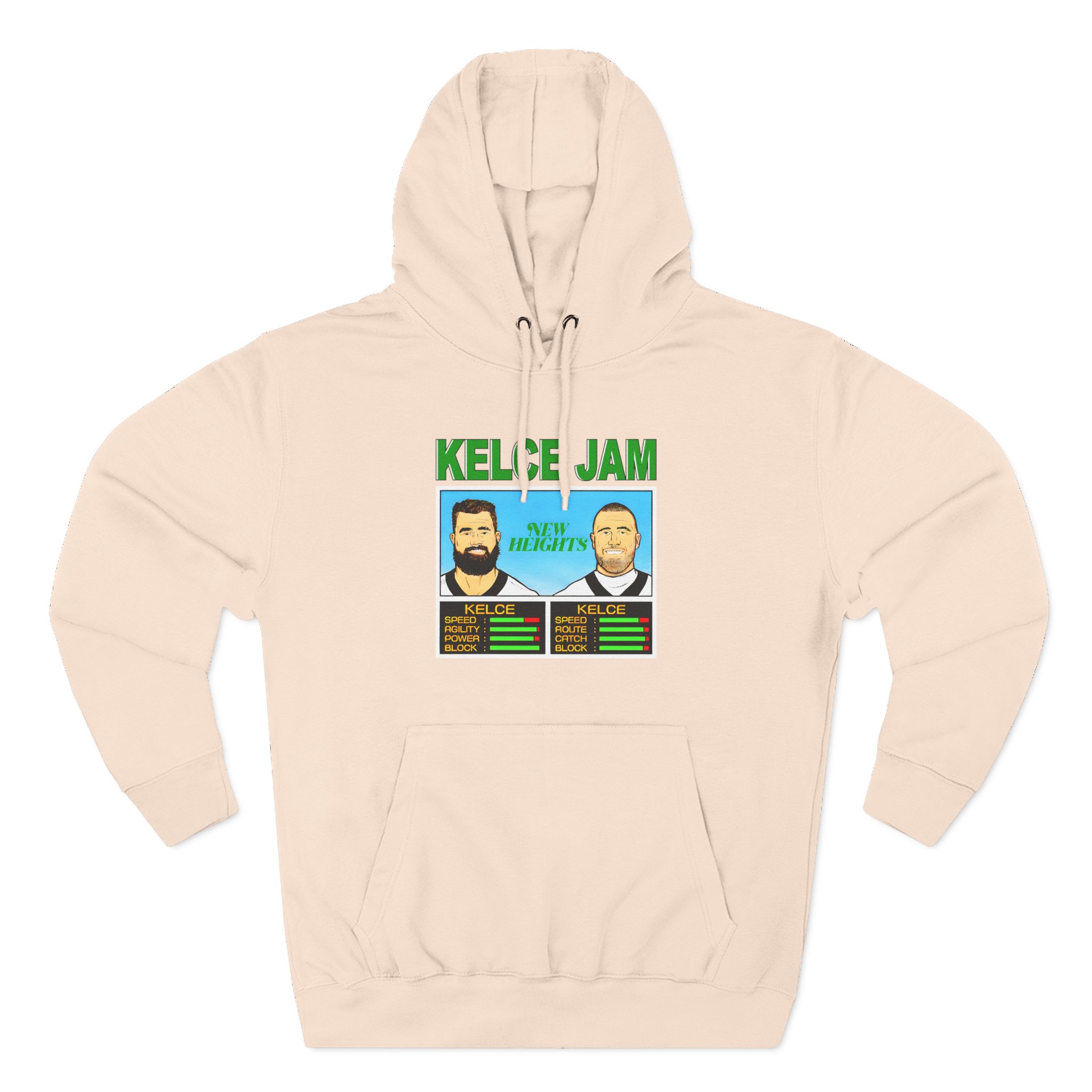 New Heights Kelce Jam Jason And Travis Three-Panel Fleece Hoodie - Image 3