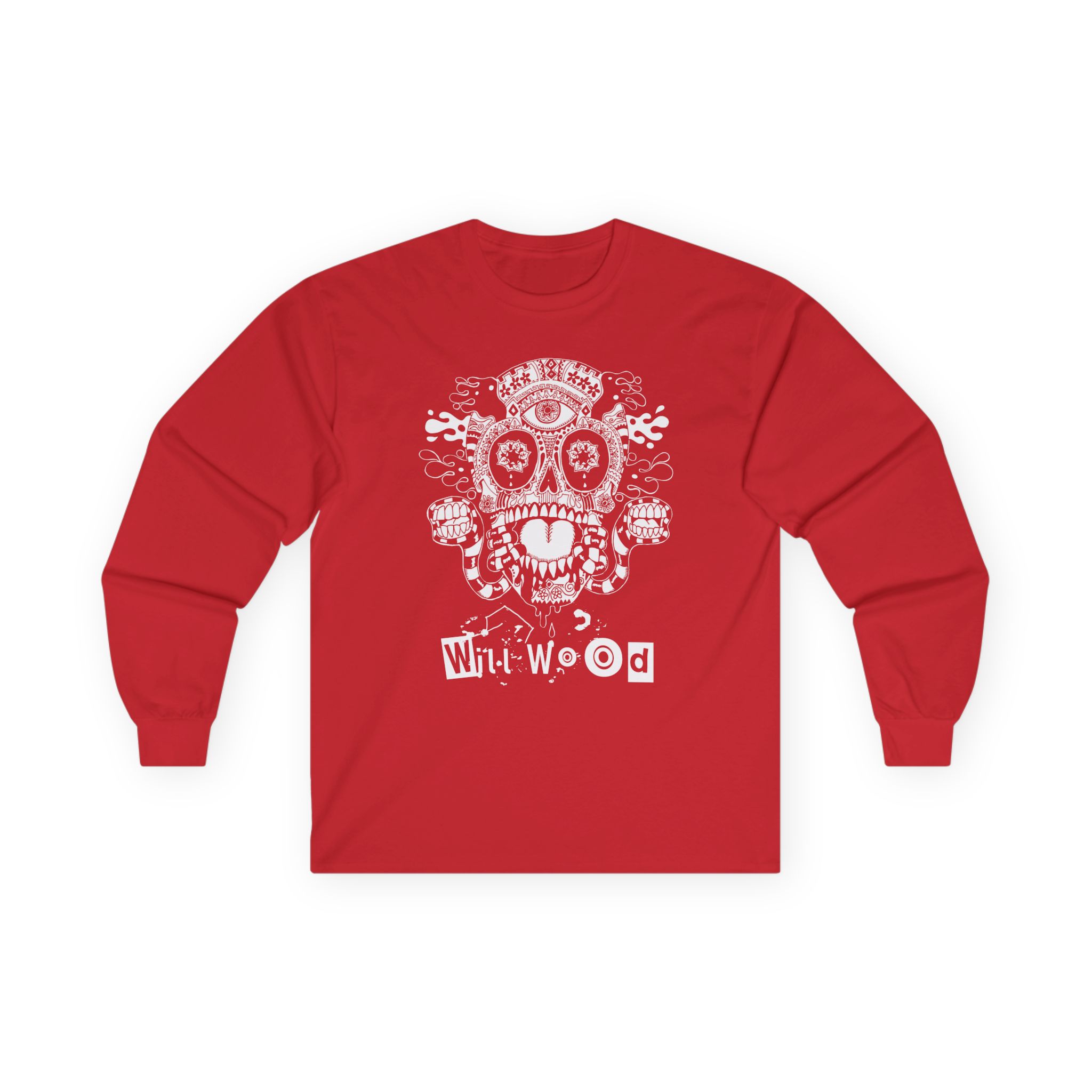 Will Wood Host Skull Unisex Ultra Cotton Long Sleeve Tee - Image 15