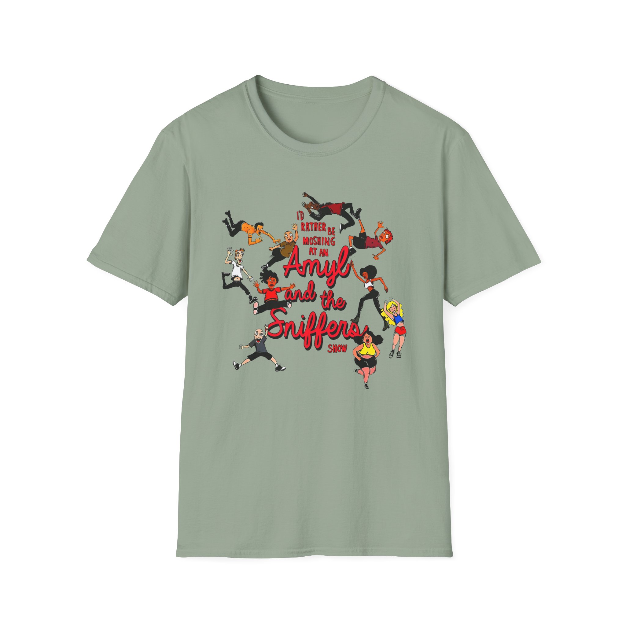 Amyl and the Sniffers Mosh Unisex Softstyle T-Shirt - Image 9