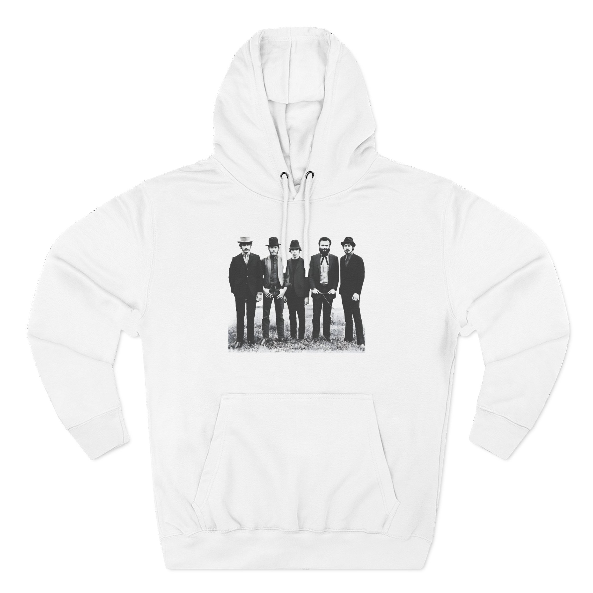 The Band Black and White Portrait Three-Panel Fleece Hoodie