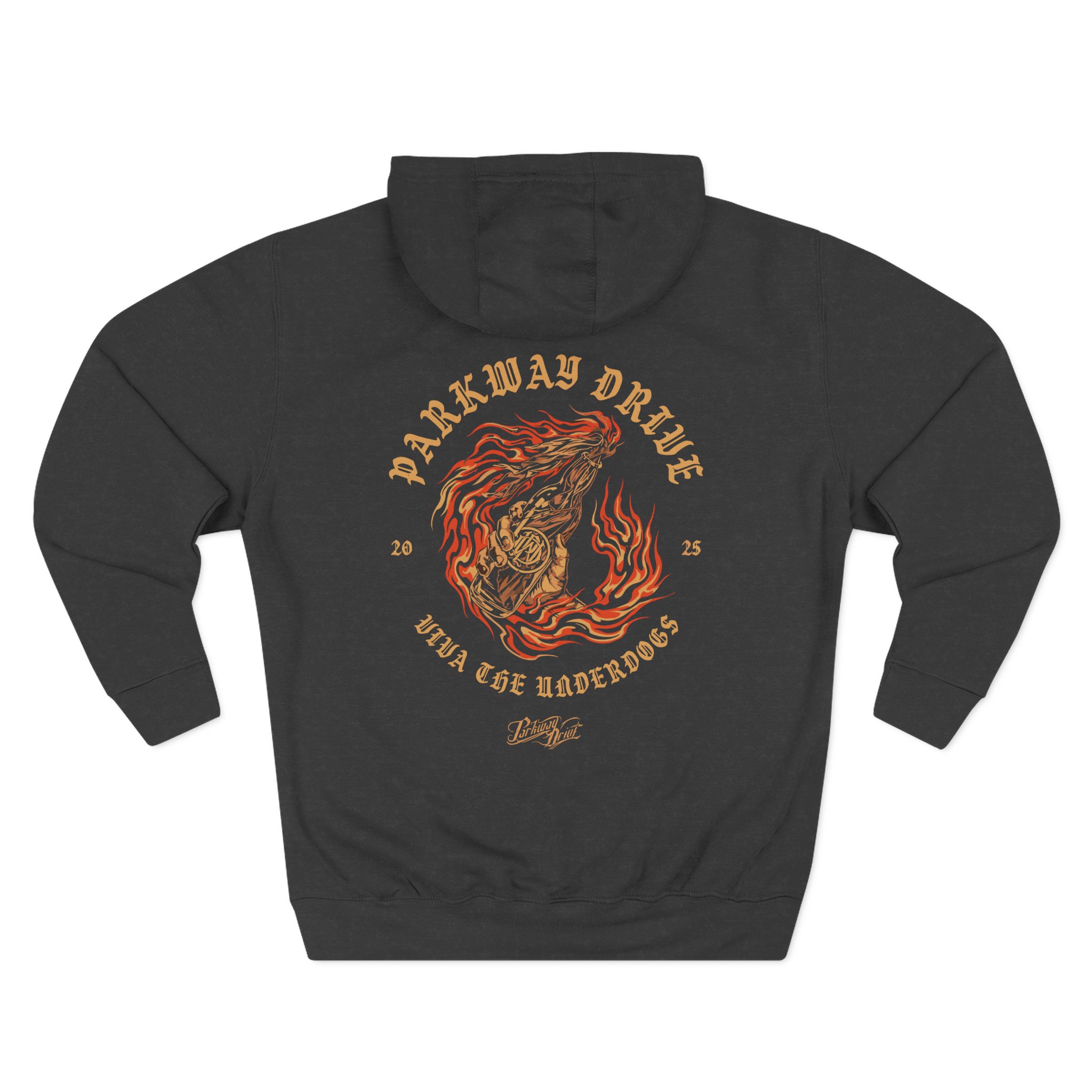Parkway Drive Vtu 5 Year Anniversary Three-Panel Fleece Hoodie - Image 4