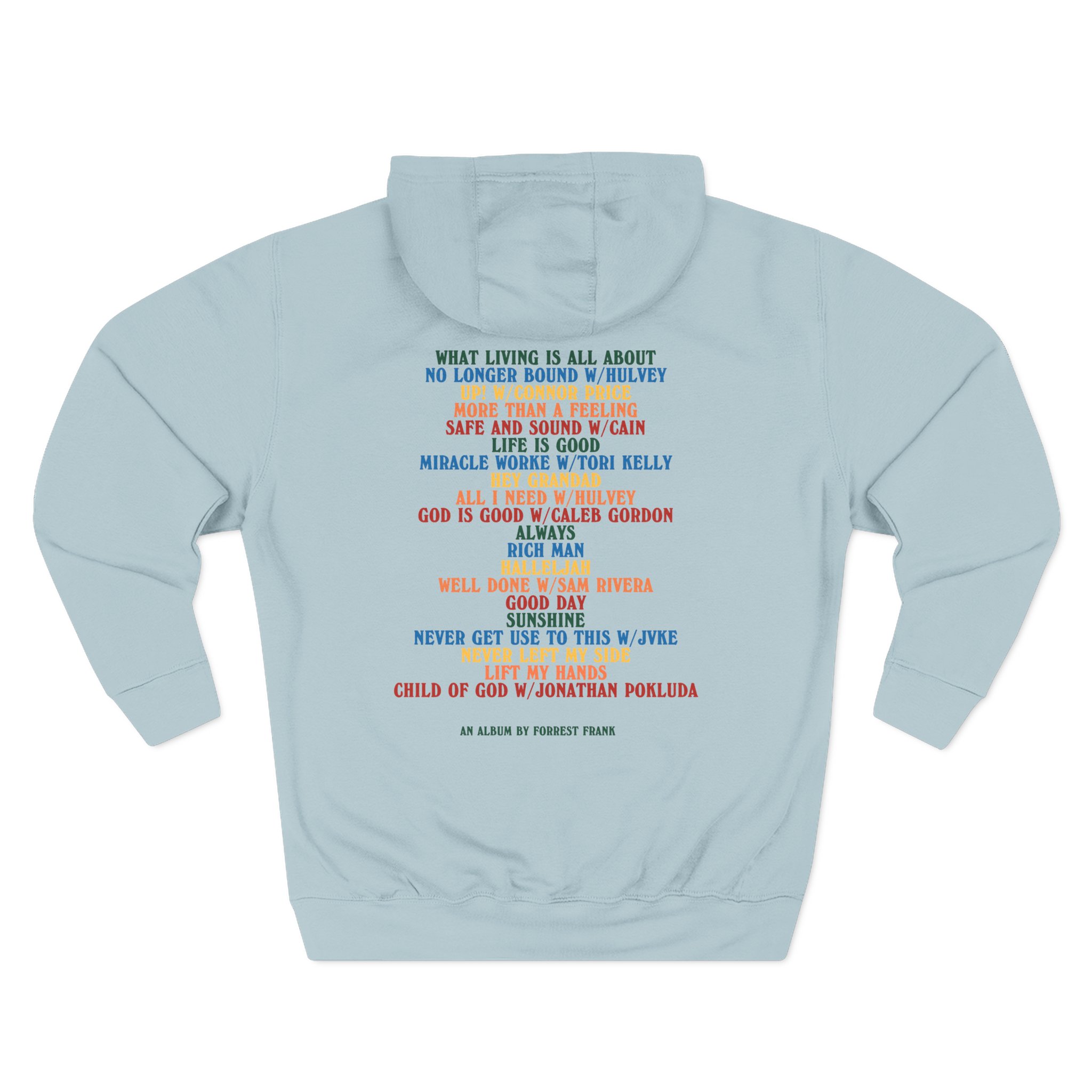 Forrest Frank Child of God Tracklist Three-Panel Fleece Hoodie - Image 14