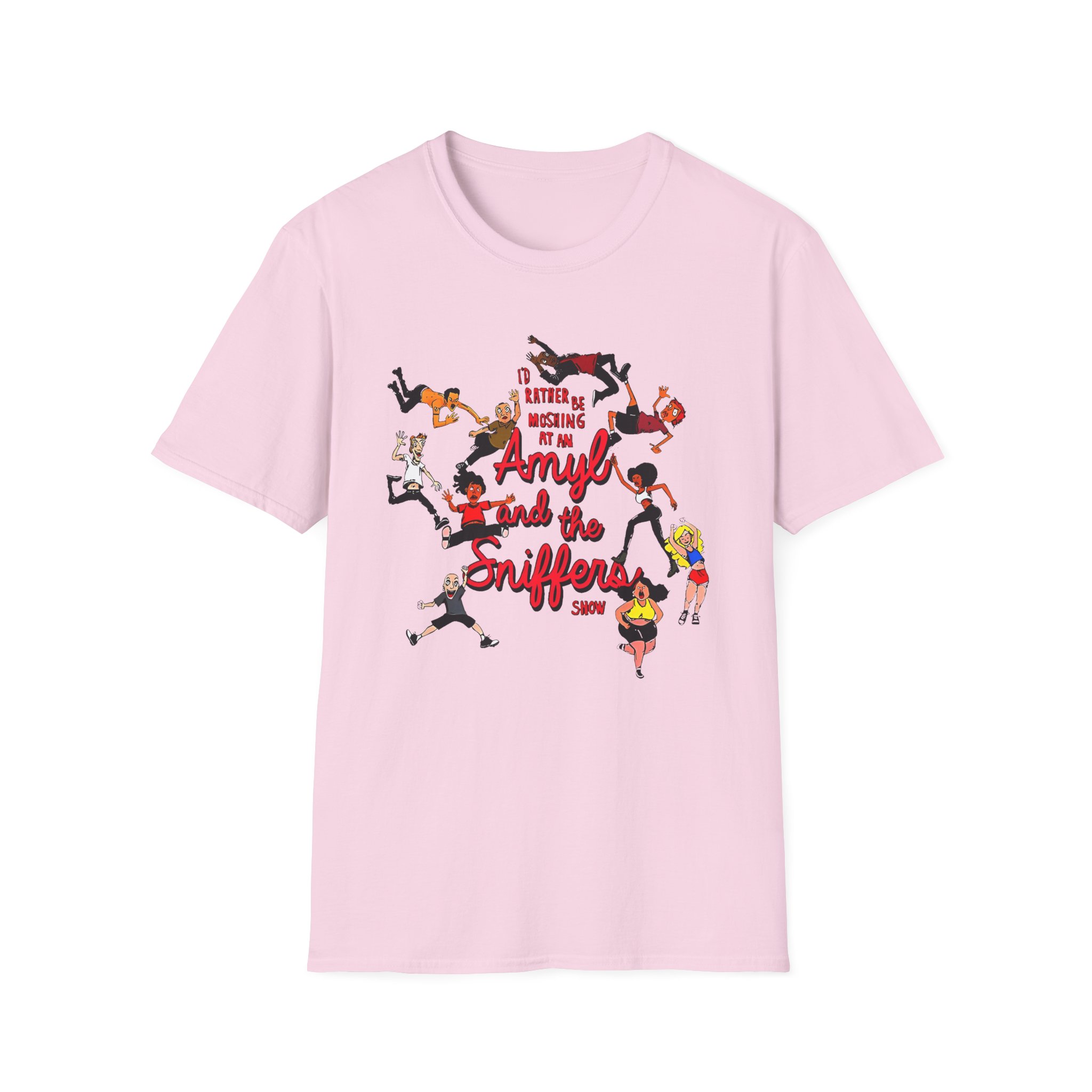 Amyl and the Sniffers Mosh Unisex Softstyle T-Shirt - Image 21