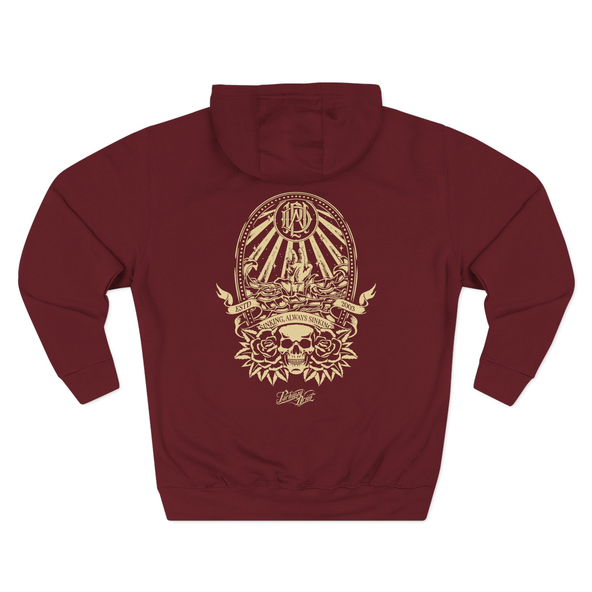 Parkway Drive Sinking Hand Three-Panel Fleece Hoodie - Image 14