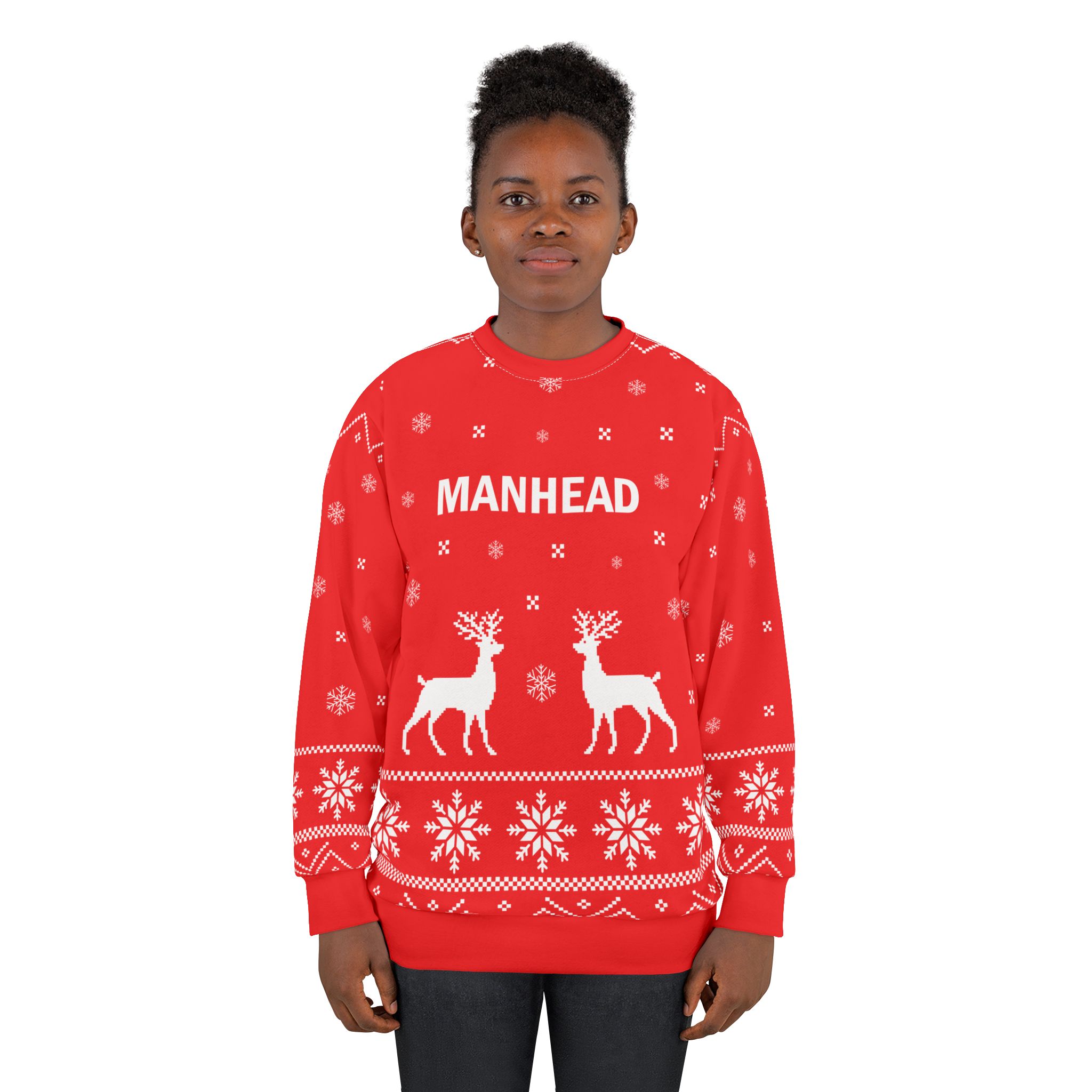 Manhead Unisex Sweatshirt (AOP) - Image 4
