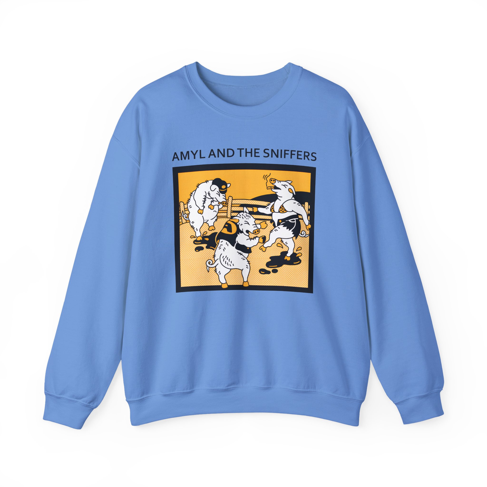 Amyl and the Sniffers Pigs Unisex Heavy Blend™ Crewneck Sweatshirt - Image 11