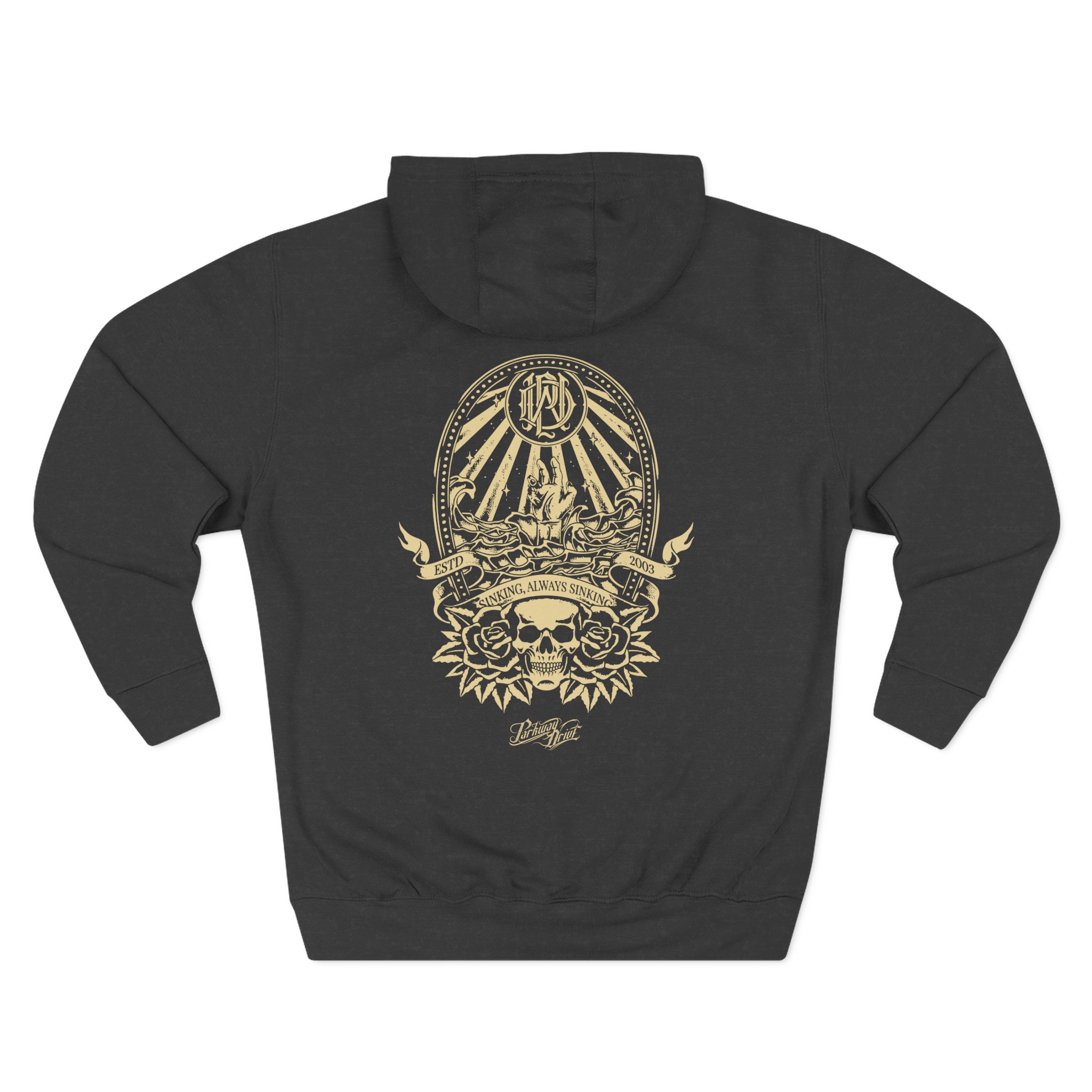 Parkway Drive Sinking Hand Three-Panel Fleece Hoodie - Image 4