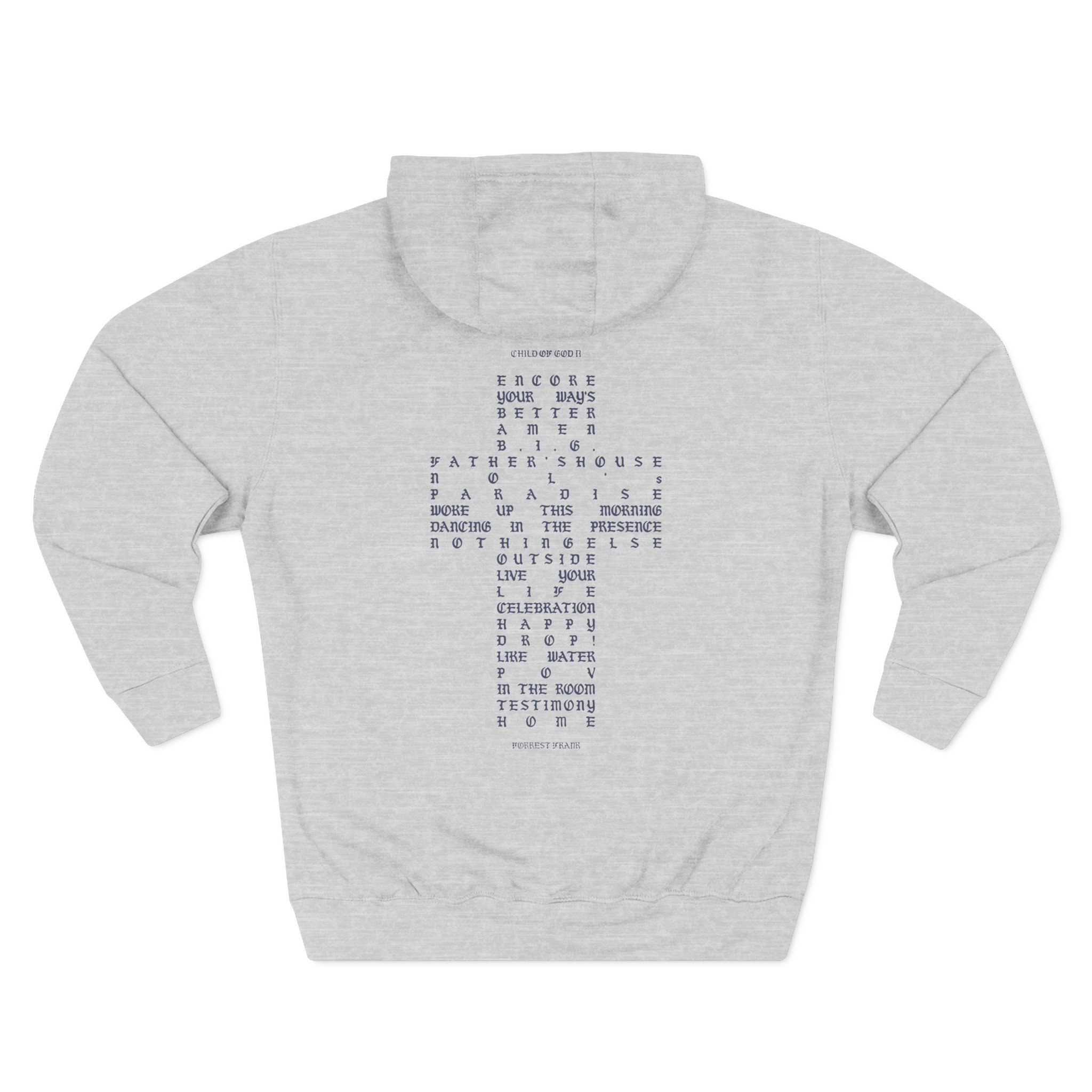 Forrest Frank Child of God Ii Tracklist Three-Panel Fleece Hoodie - Image 6