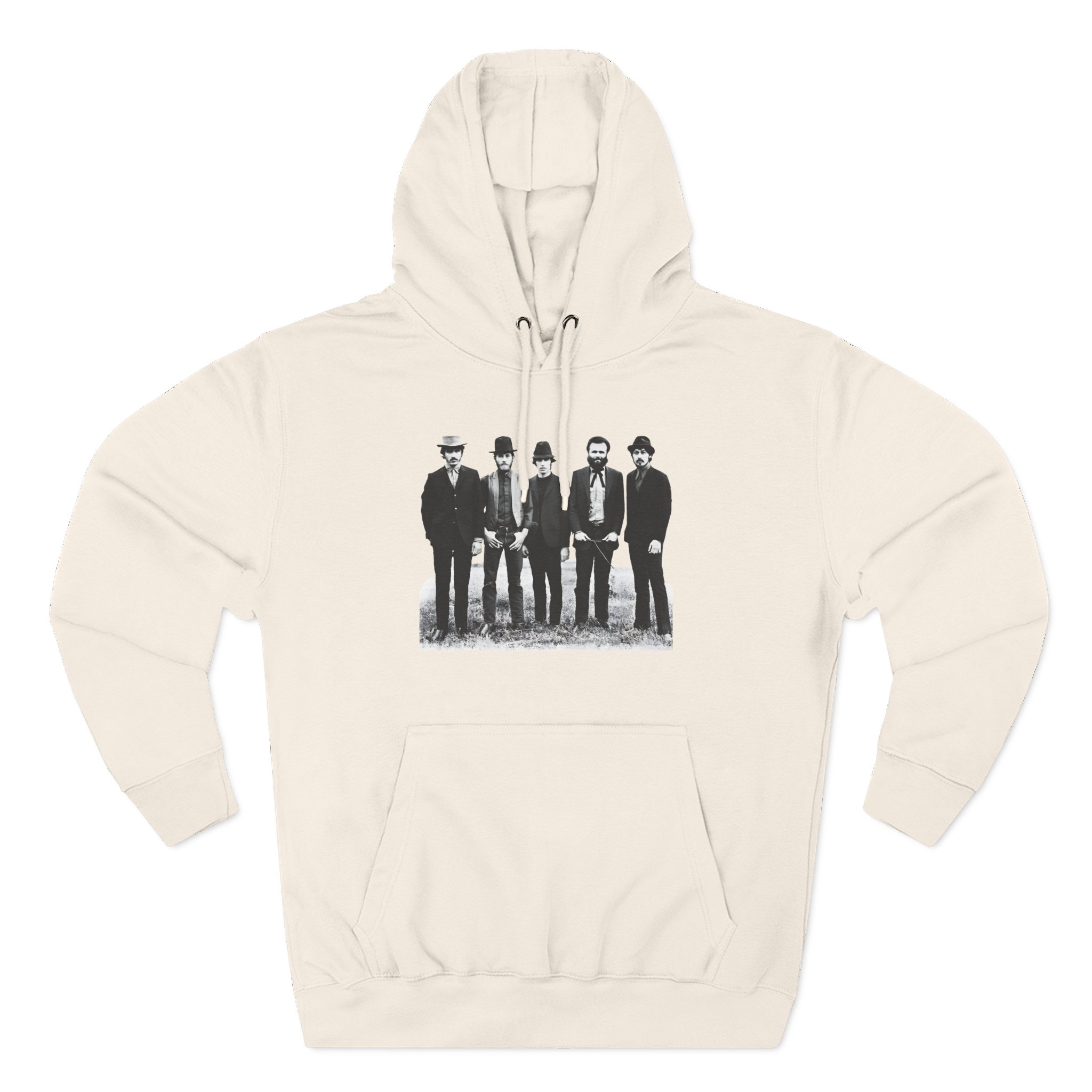 The Band Black and White Portrait Three-Panel Fleece Hoodie - Image 3