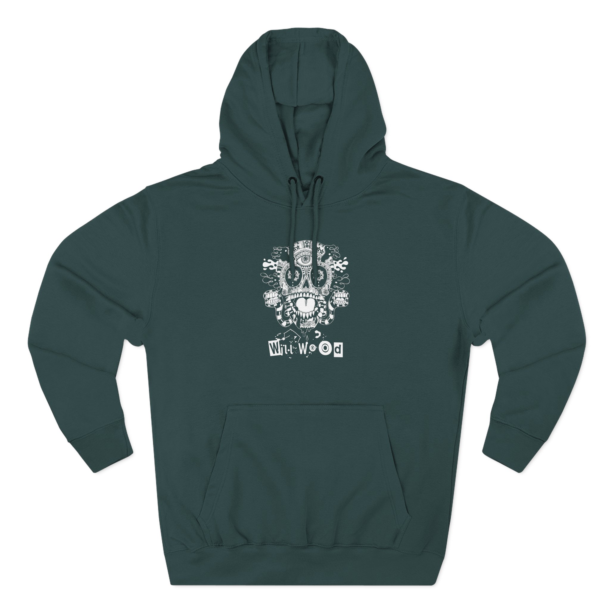 Will Wood Host Skull Three-Panel Fleece Hoodie - Image 5