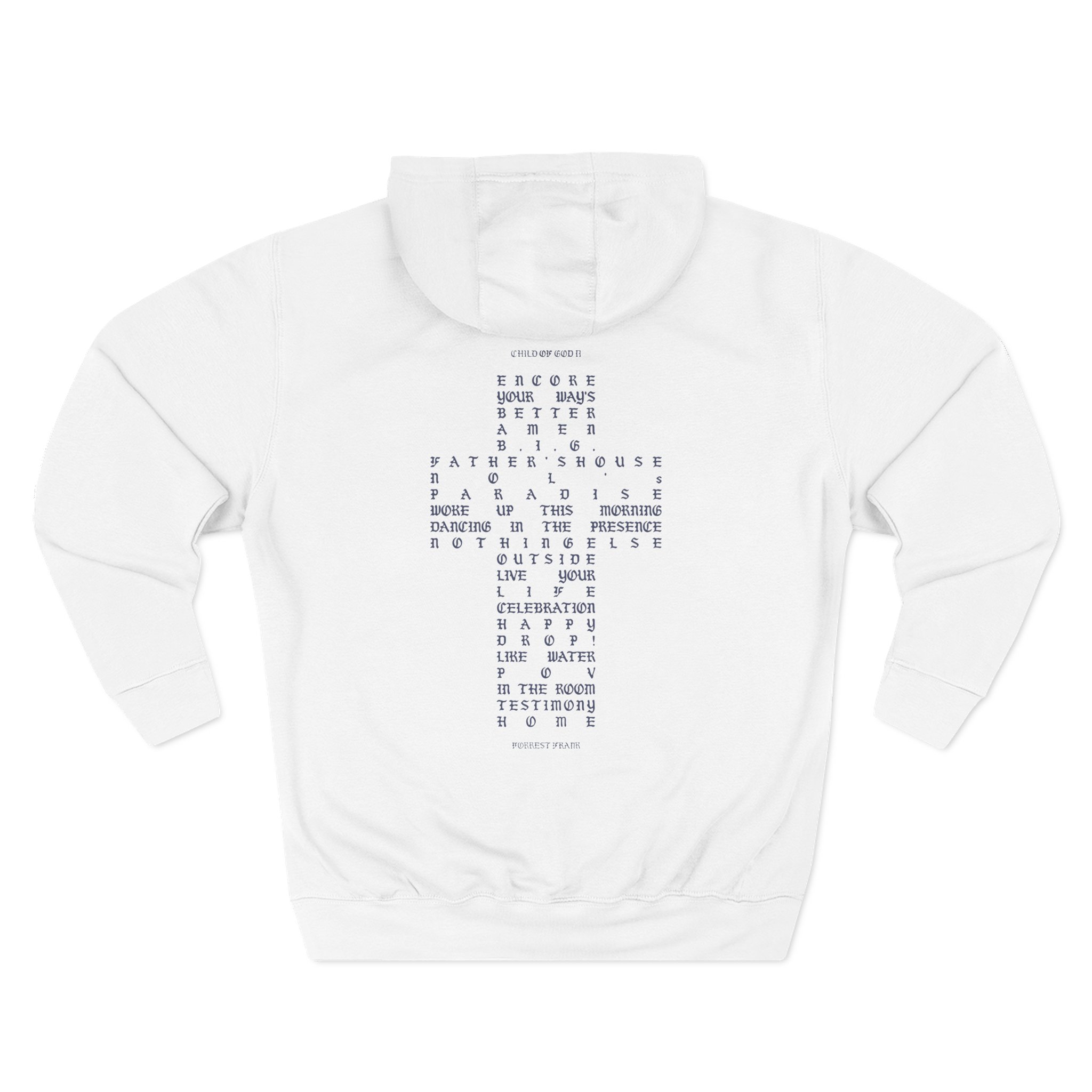Forrest Frank Child of God Ii Tracklist Three-Panel Fleece Hoodie - Image 4