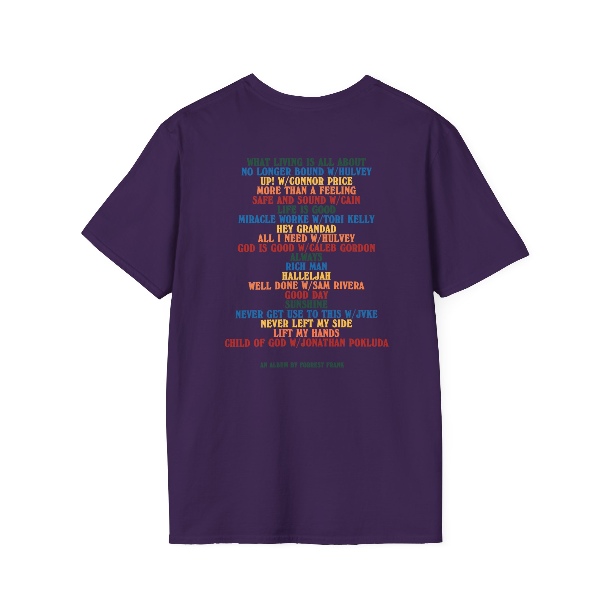 Forrest Frank Child of God Tracklist Unisex Softstyle T-Shirt - Image 20