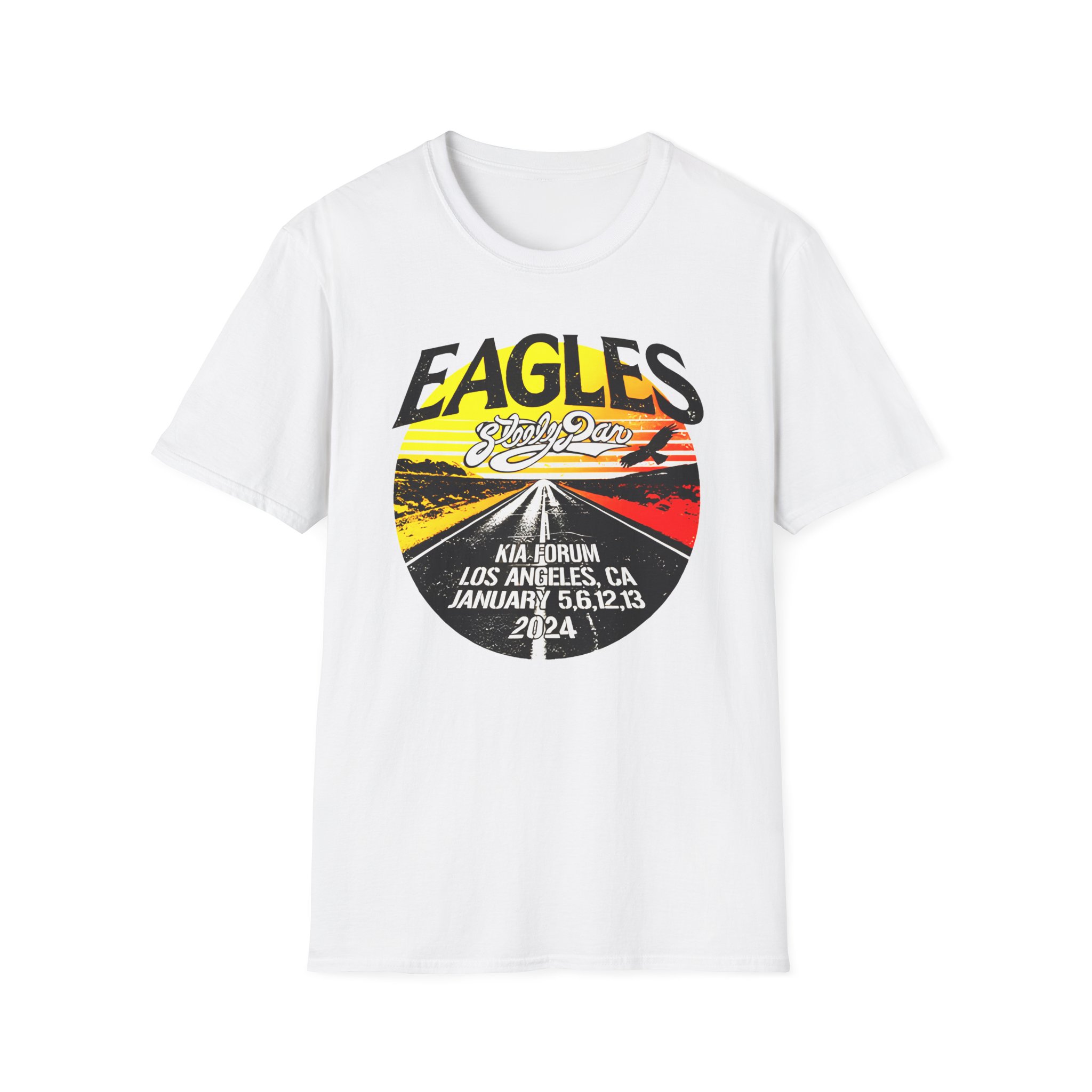 The Eagles The Long Goodbye 2024 Tour Los Angeles Unisex Softstyle T-Shirt - Image 3