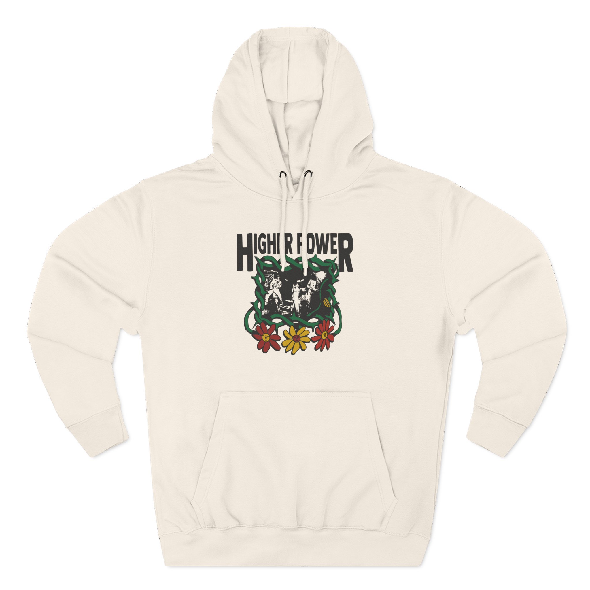 Higher Power Flowers Three-Panel Fleece Hoodie - Image 5