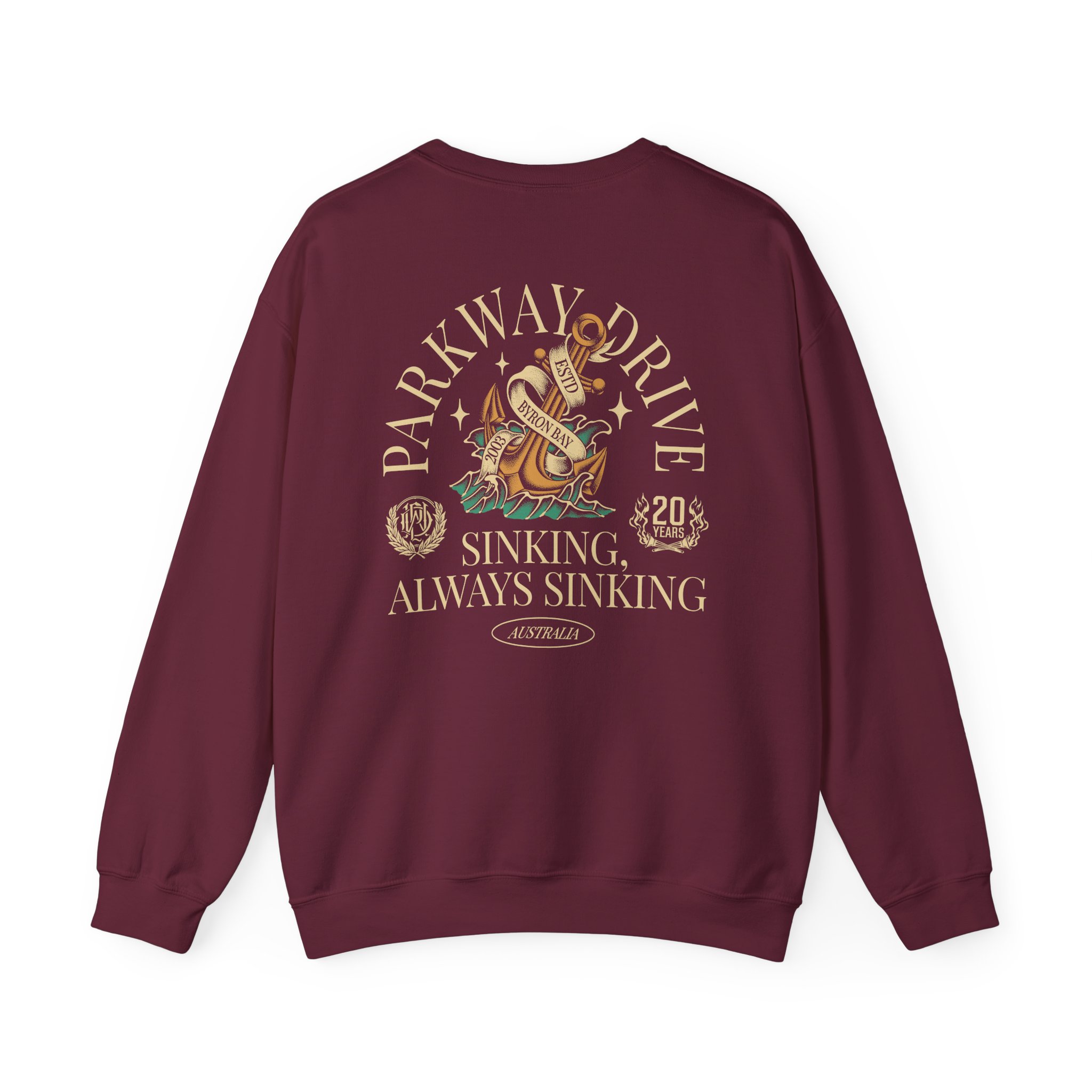 Parkway Drive Boneyards Anchor Unisex Heavy Blend™ Crewneck Sweatshirt - Image 4