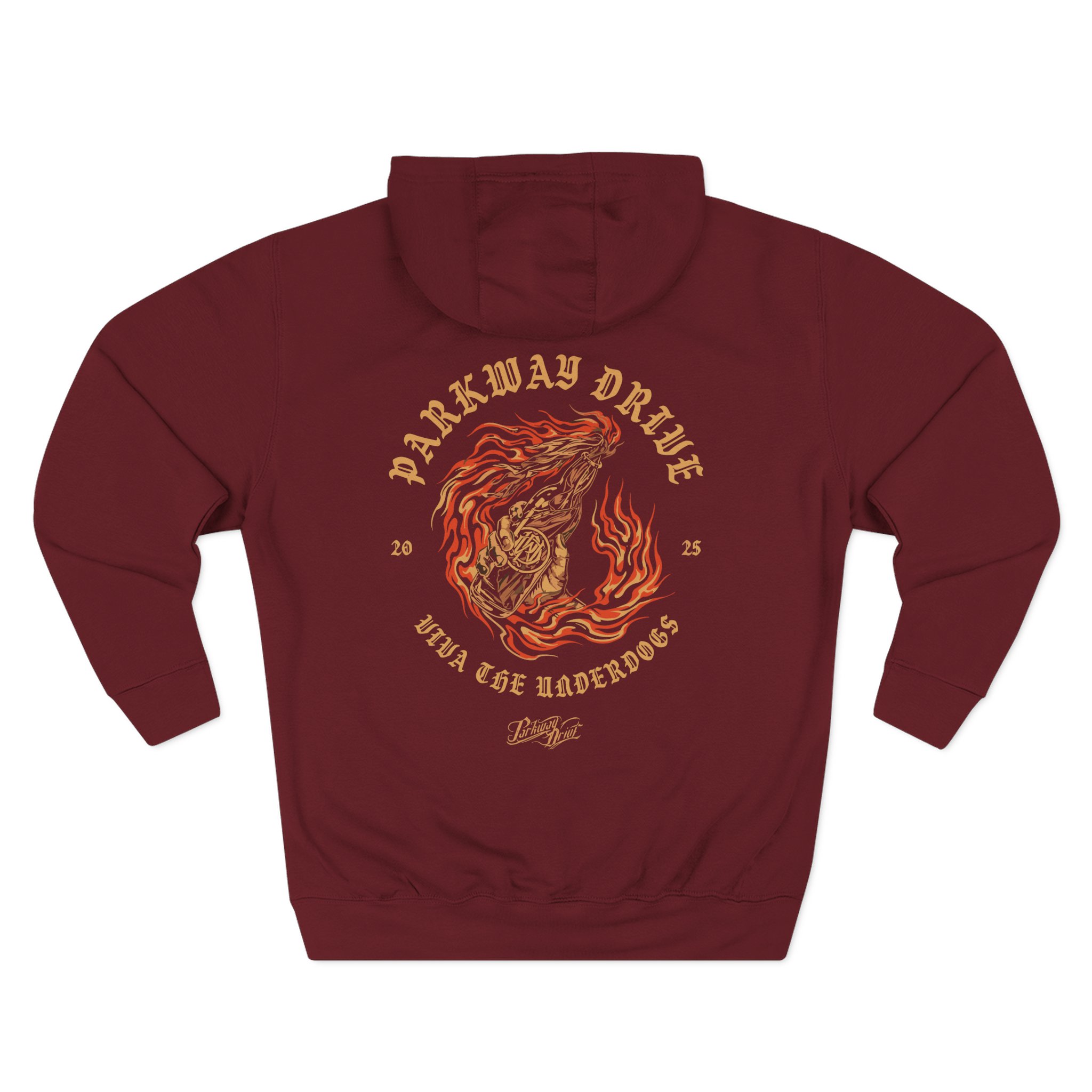 Parkway Drive Vtu 5 Year Anniversary Three-Panel Fleece Hoodie - Image 12