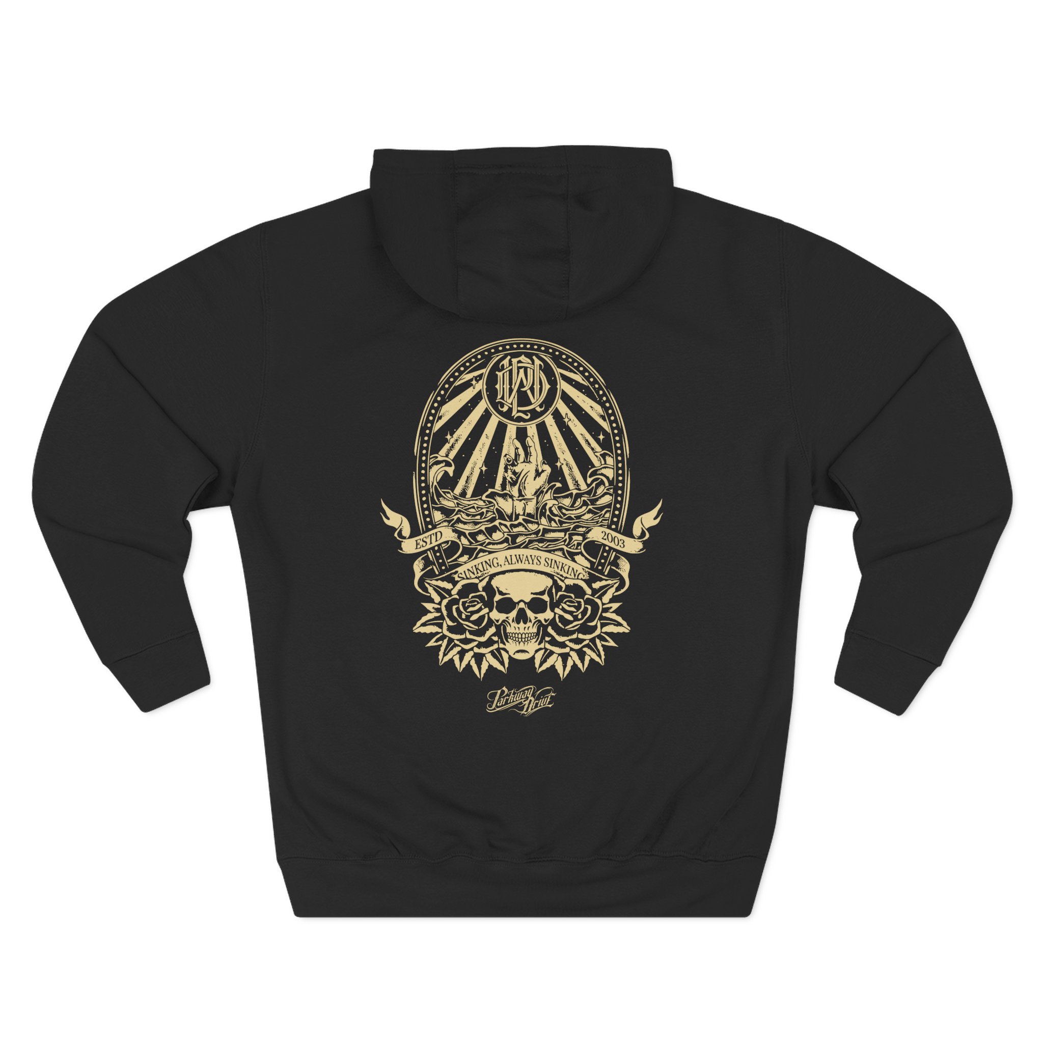 Parkway Drive Sinking Hand Three-Panel Fleece Hoodie - Image 2