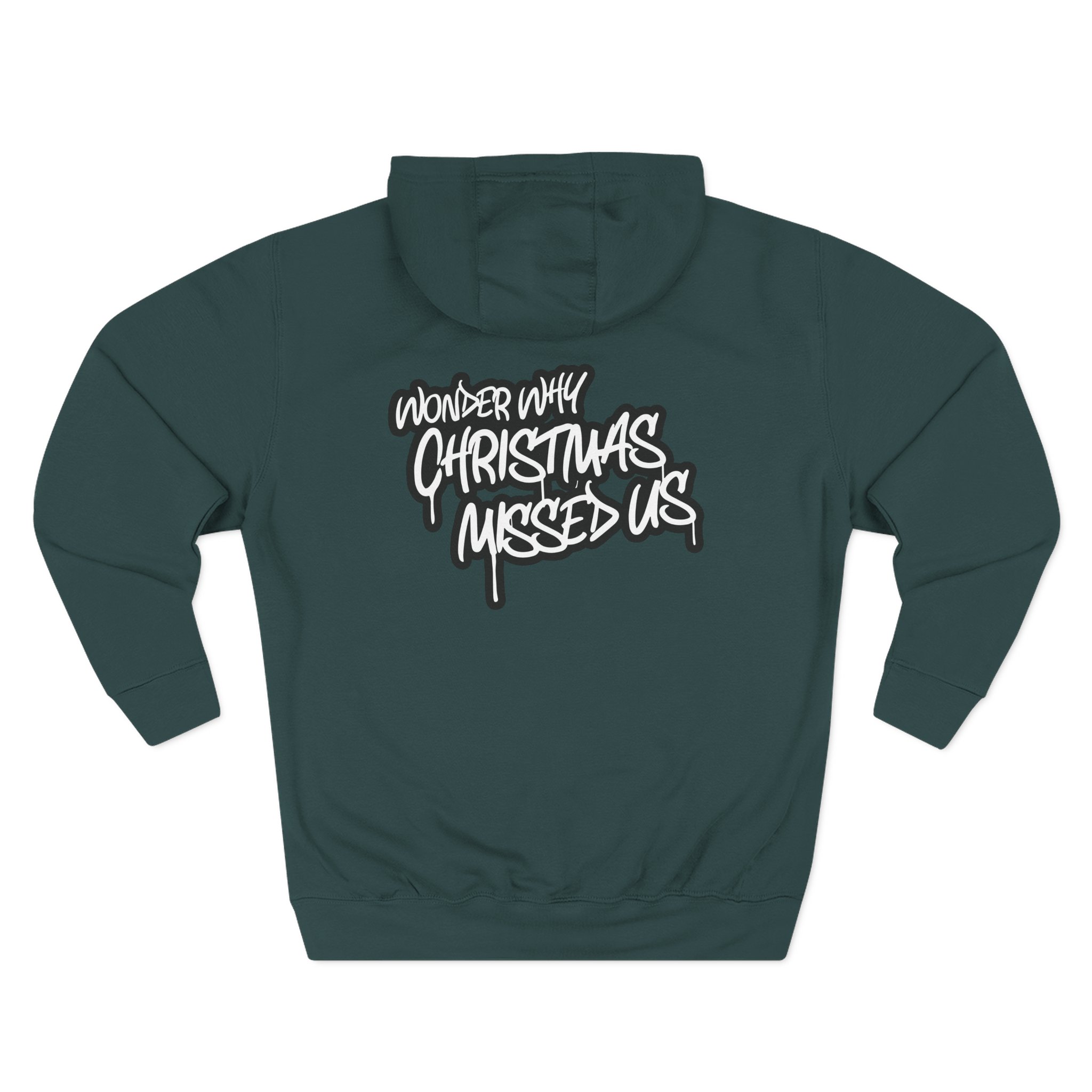 Biggie Smalls Wonder Why Christmas Missed Us Three-Panel Fleece Hoodie - Image 4