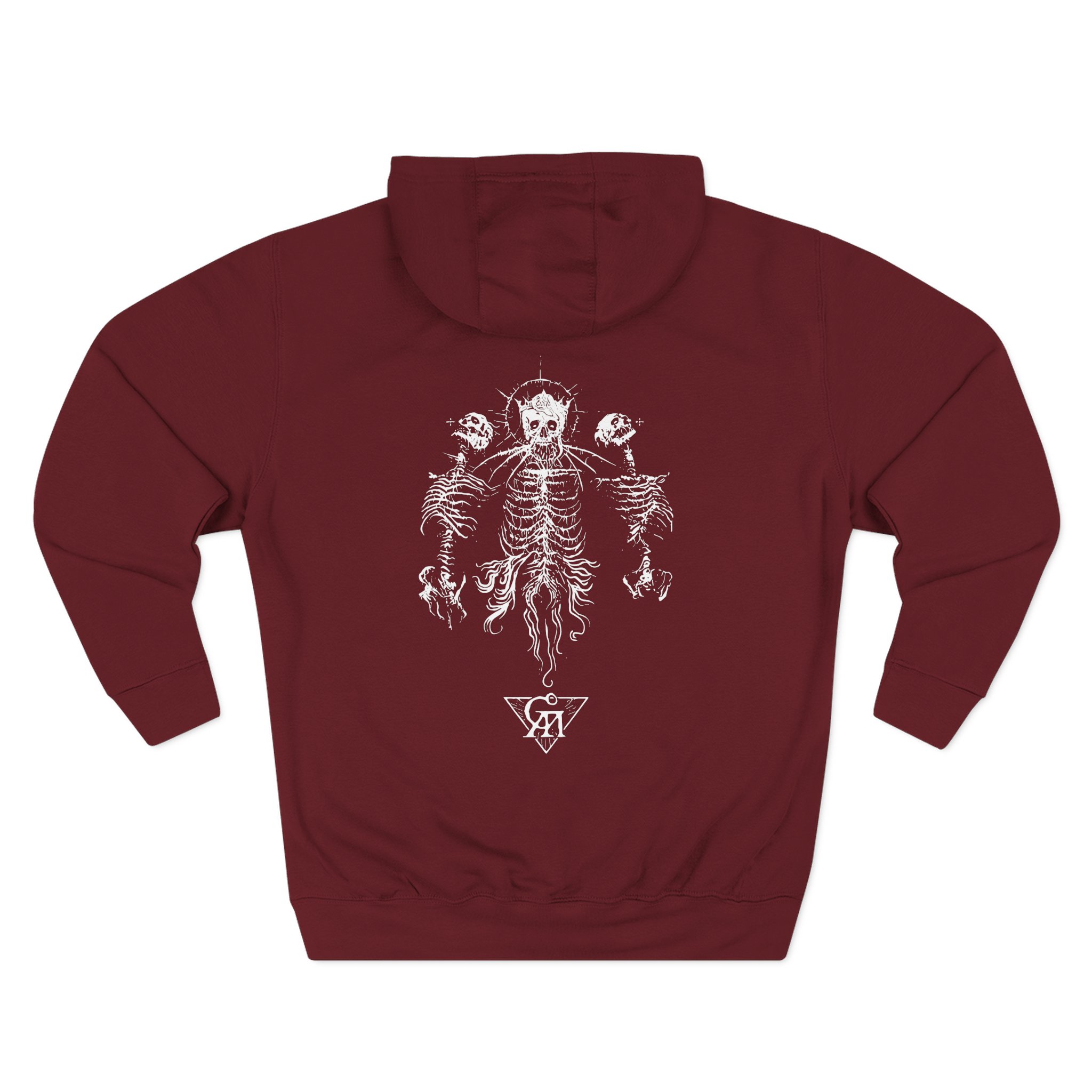 Goatwhore sigil Three-Panel Fleece Hoodie - Image 10