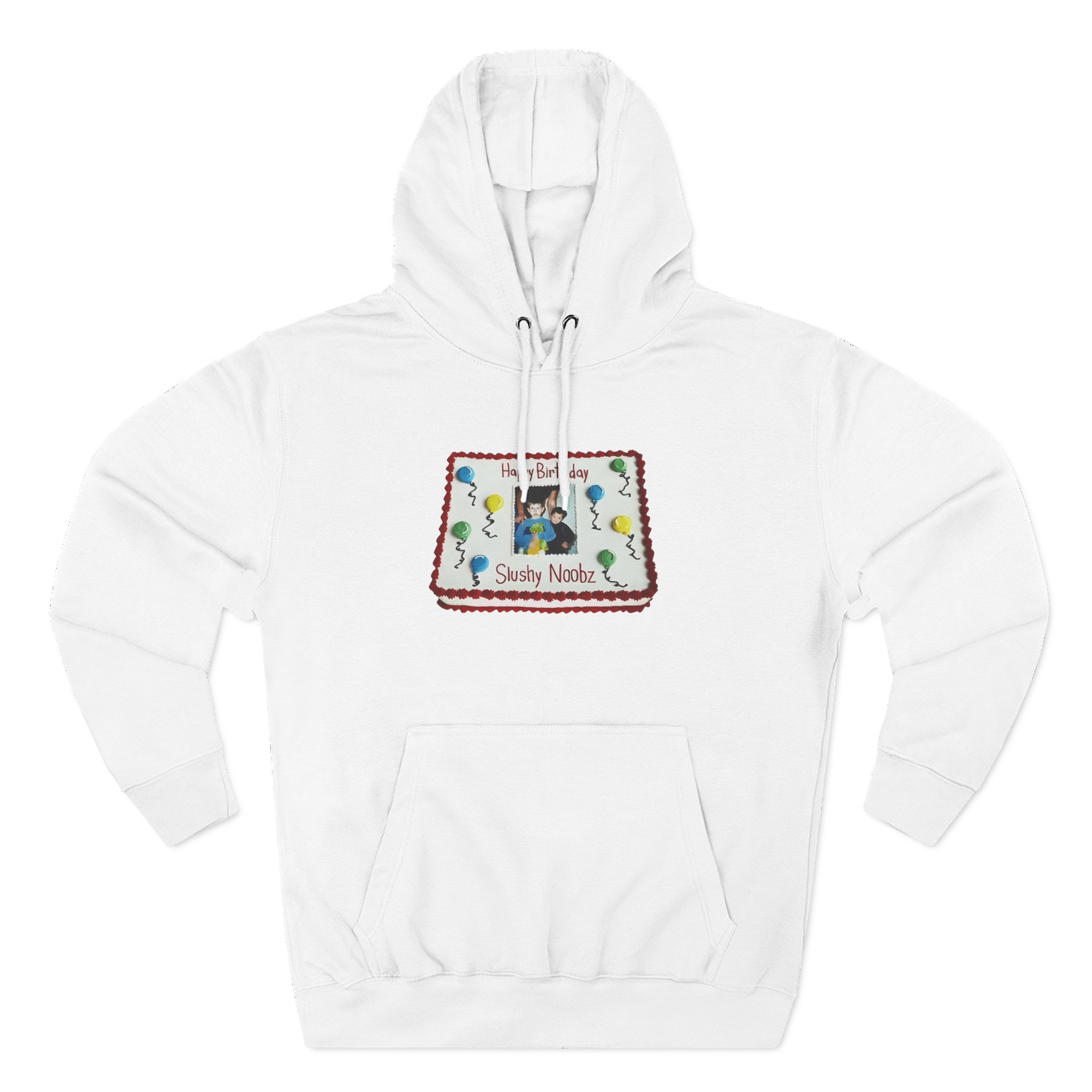Slushy Noobz Birthday Cake Three-Panel Fleece Hoodie