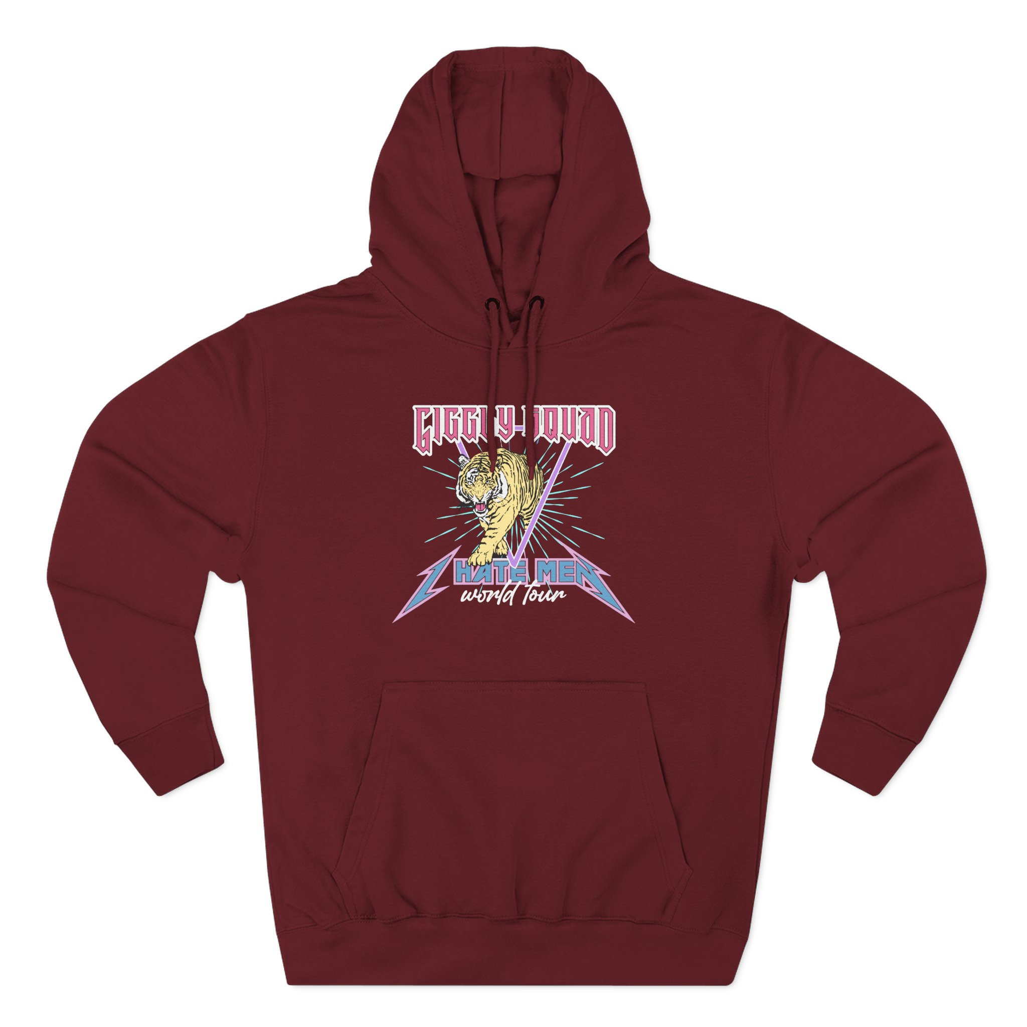 Giggly Squad I H8 Men Band Three-Panel Fleece Hoodie - Image 11