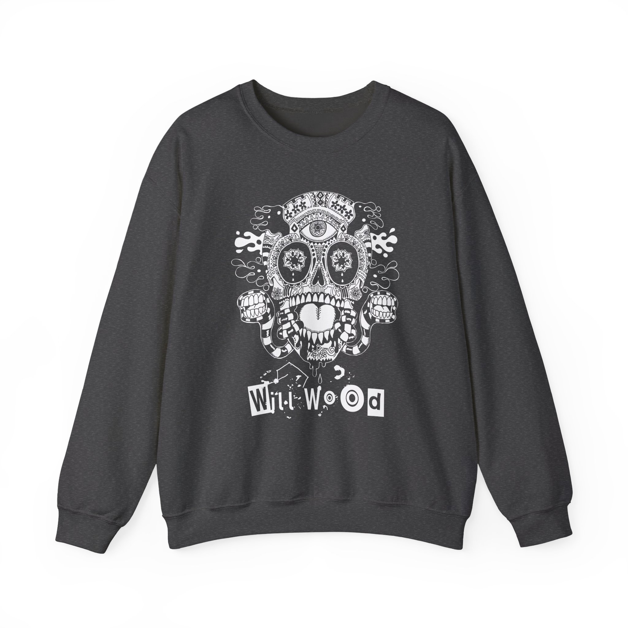Will Wood Host Skull Unisex Heavy Blend™ Crewneck Sweatshirt - Image 7