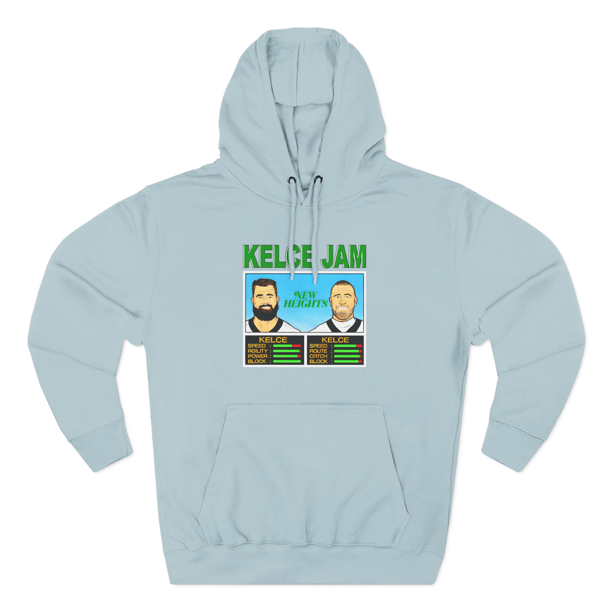 New Heights Kelce Jam Jason And Travis Three-Panel Fleece Hoodie - Image 7