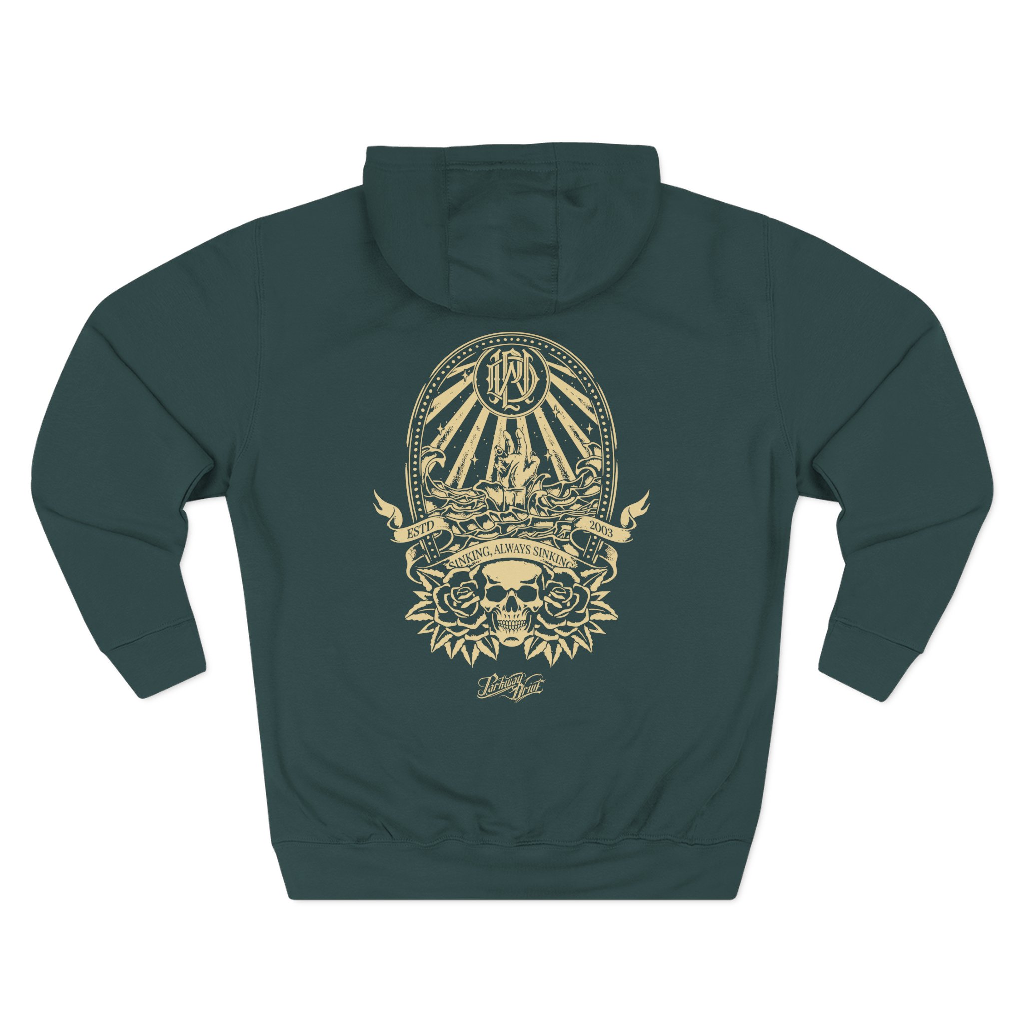Parkway Drive Sinking Hand Three-Panel Fleece Hoodie - Image 8