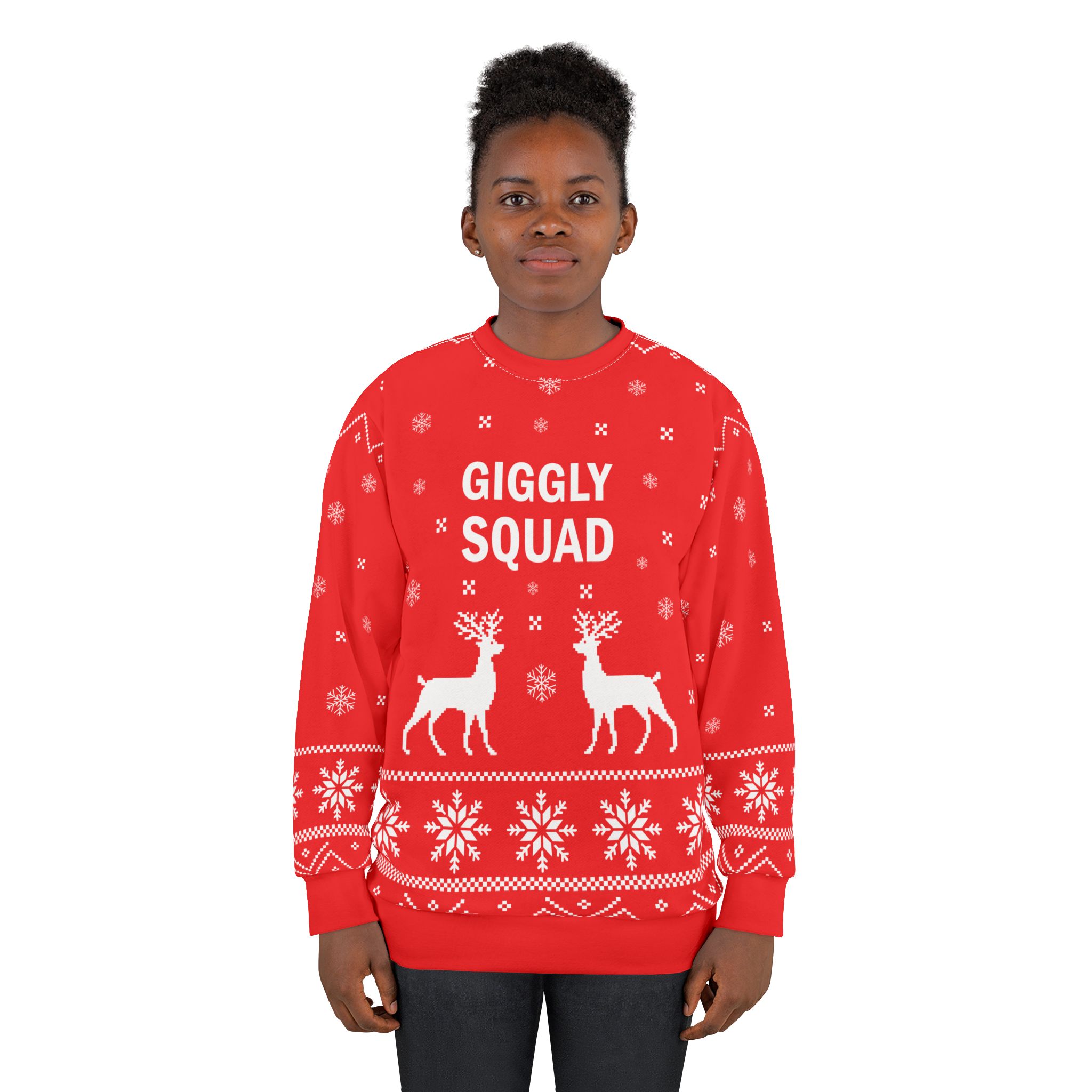 Giggly Squad Unisex Sweatshirt (AOP) - Image 4