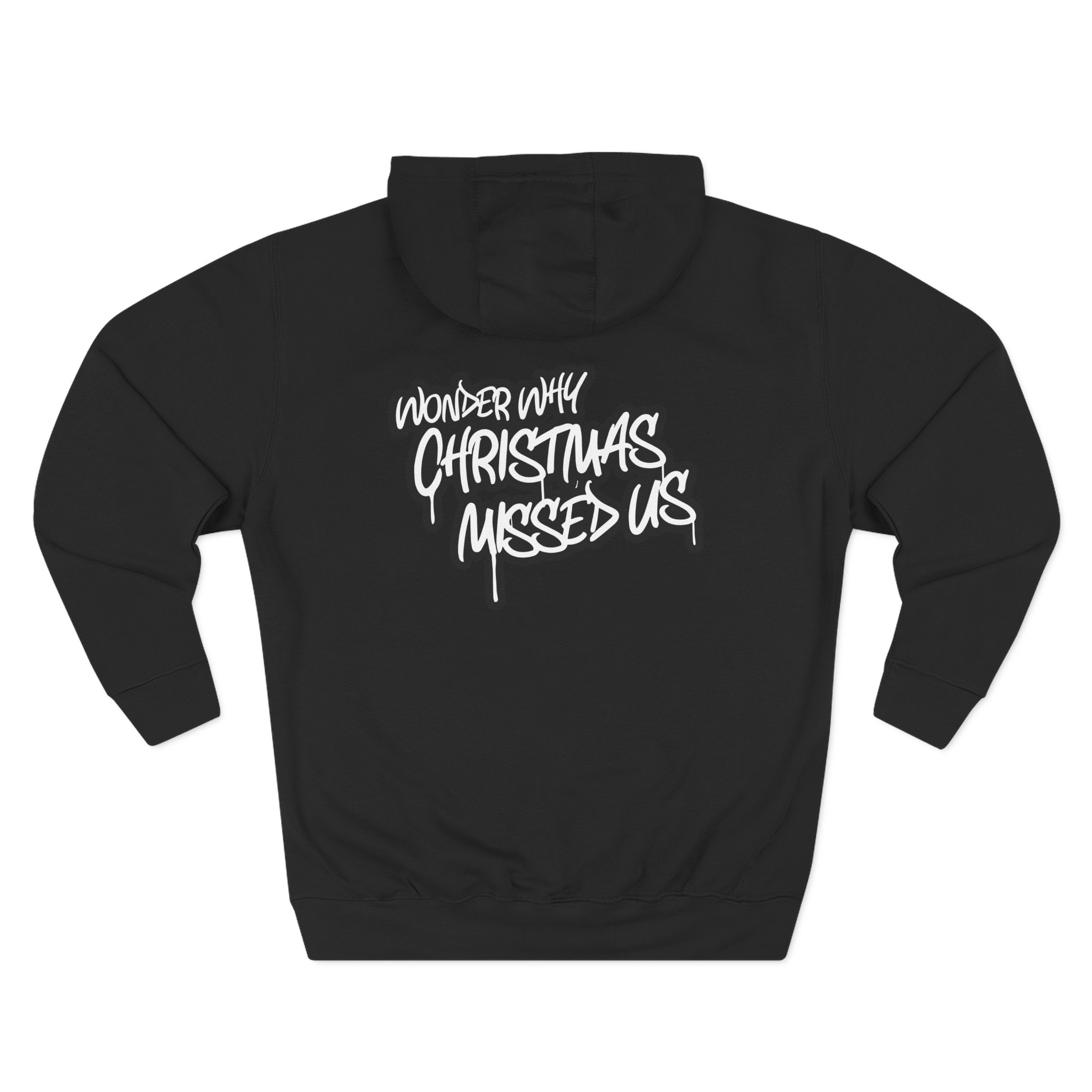 Biggie Smalls Wonder Why Christmas Missed Us Three-Panel Fleece Hoodie - Image 2