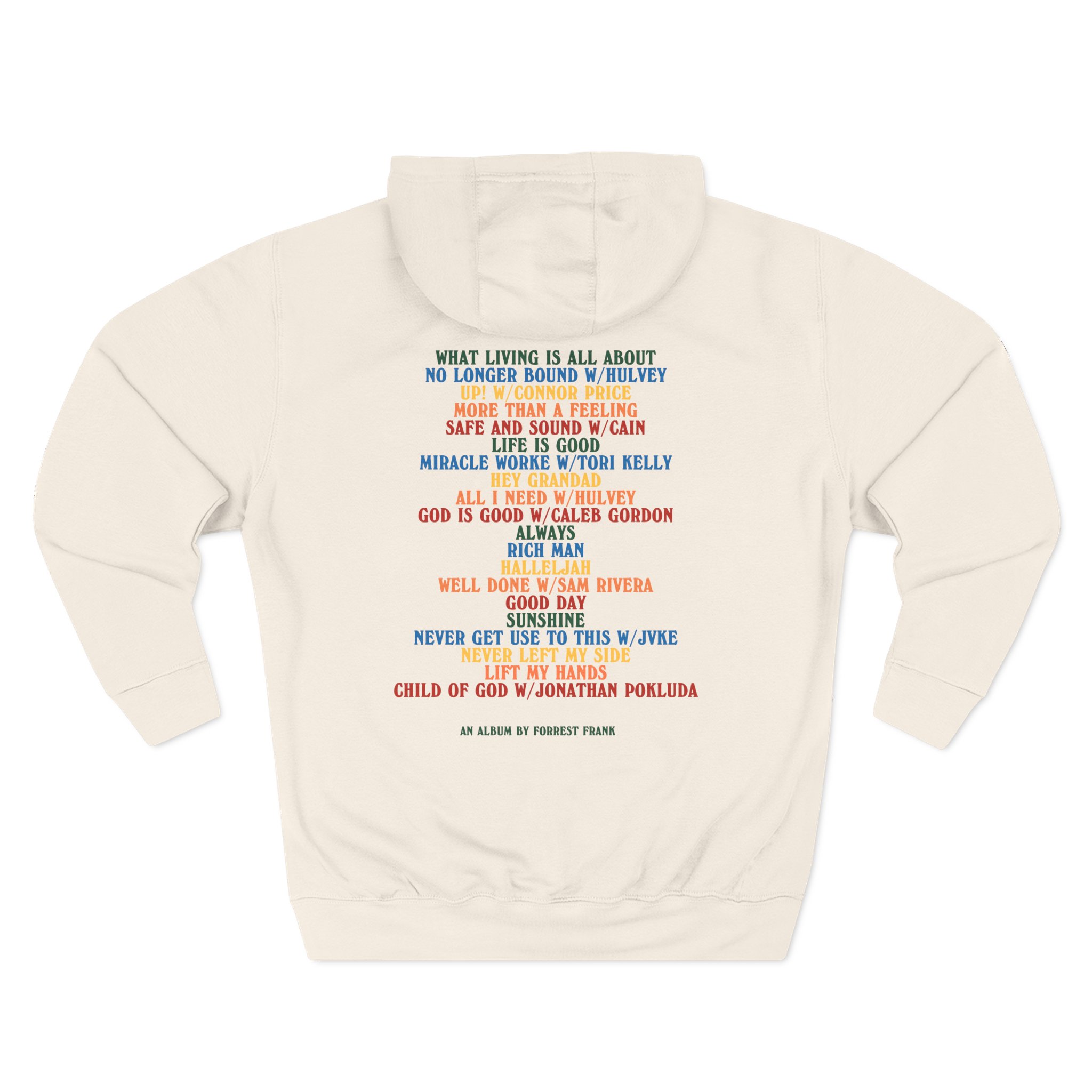 Forrest Frank Child of God Tracklist Three-Panel Fleece Hoodie - Image 10