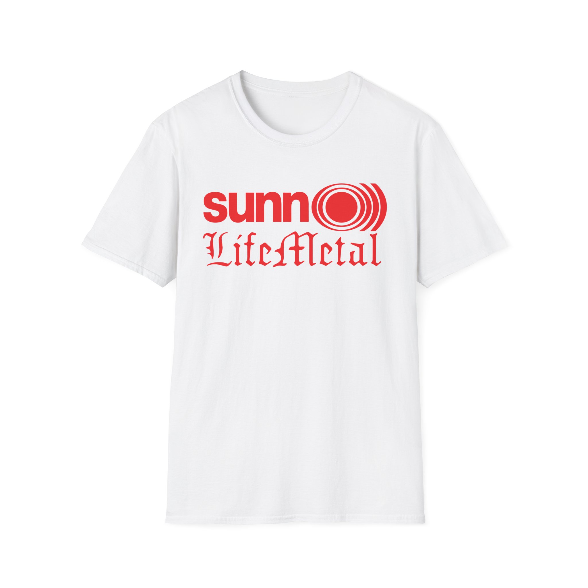 Sunn O Life Metal Logo Unisex Softstyle T-Shirt - Image 3