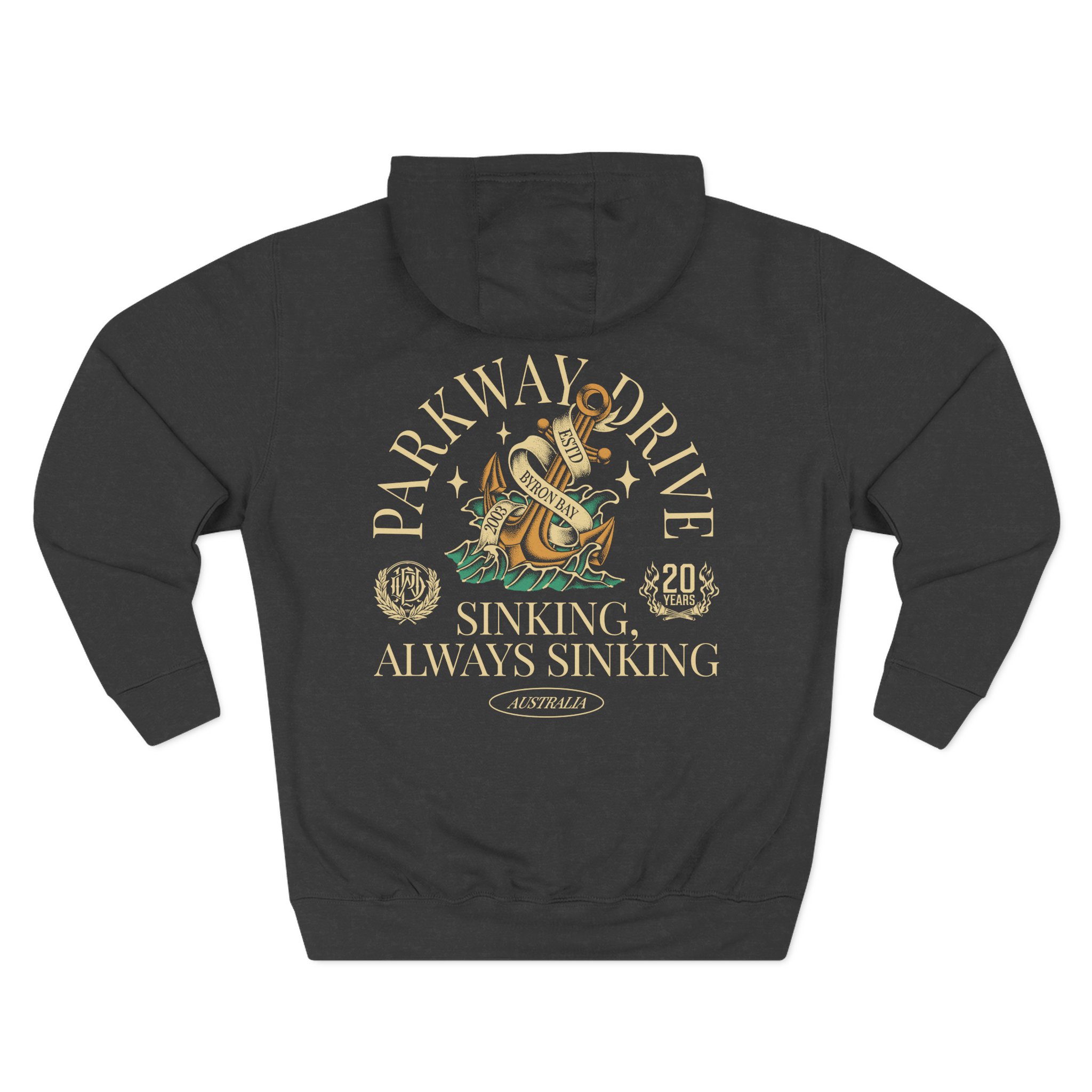Parkway Drive Boneyards Anchor Three-Panel Fleece Hoodie - Image 4